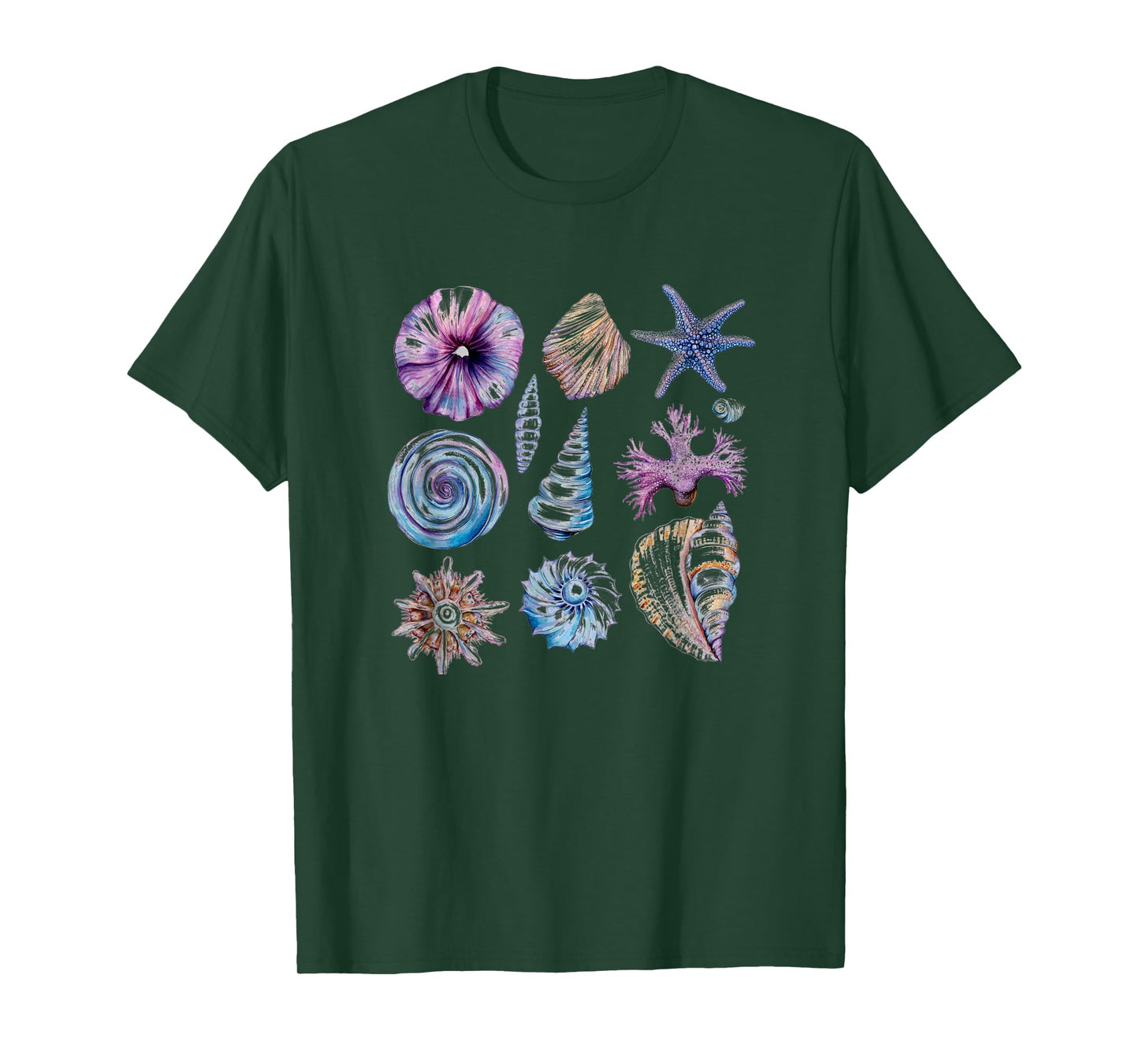 Seashells And Starfish Ocean Life T-Shirt