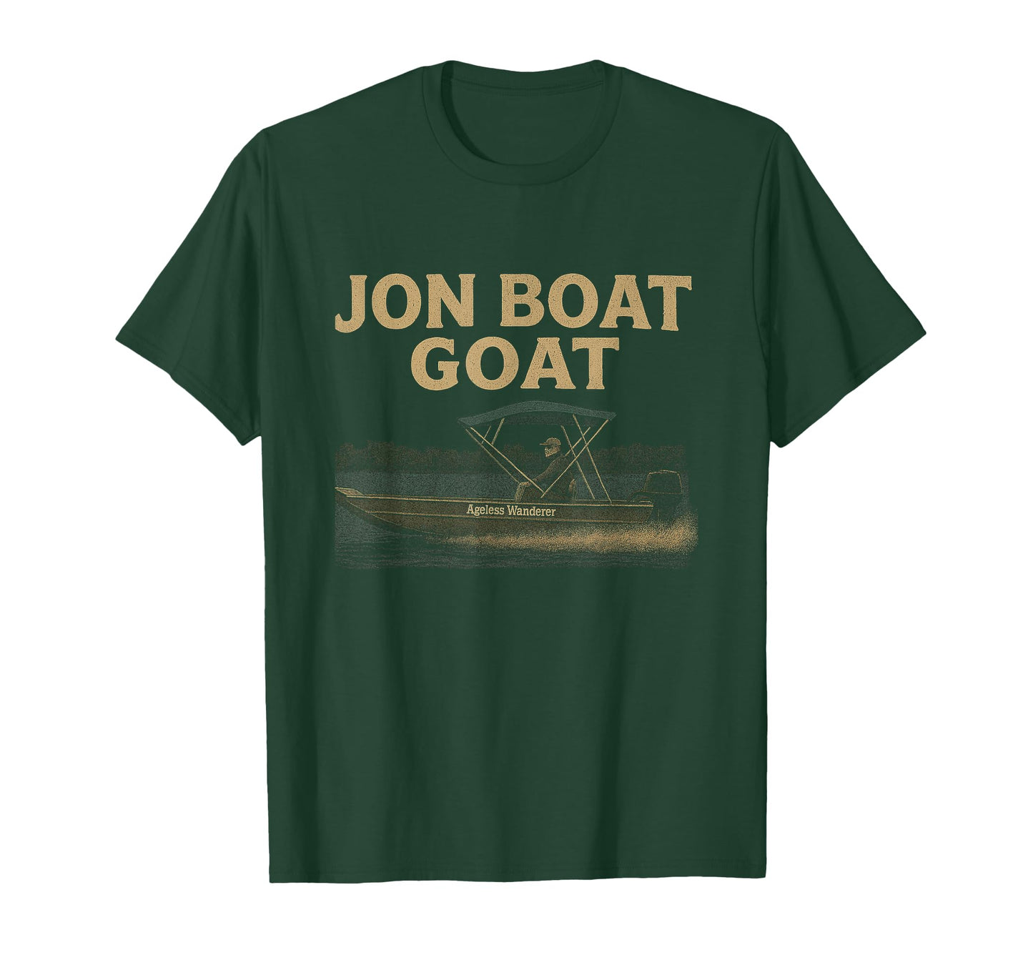 Jon Boat Goat – John Boat with Ageless Wanderer T-Shirt