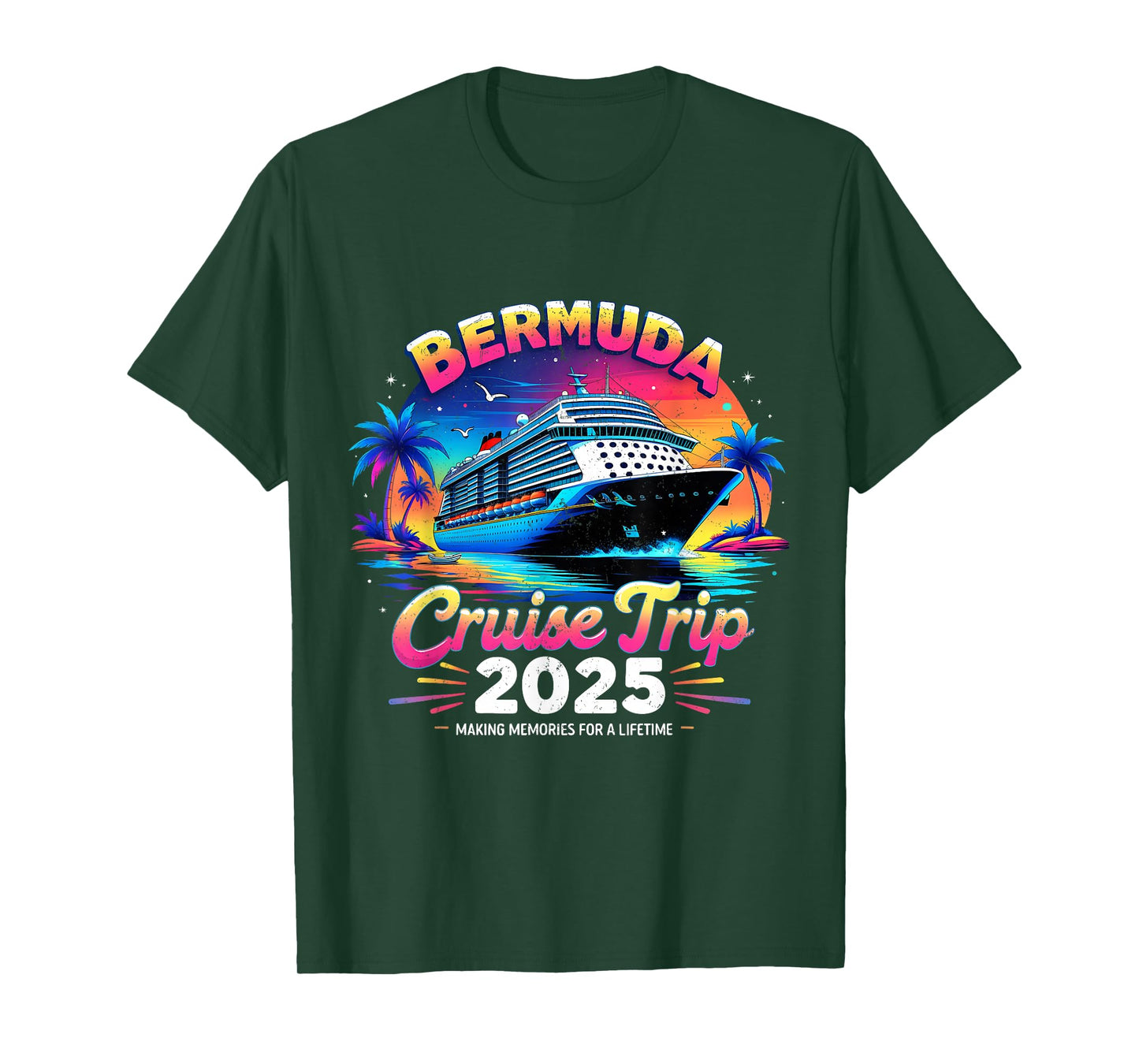 Bermuda Cruise Trip 2025 Sunset Vacation Gift T-Shirt