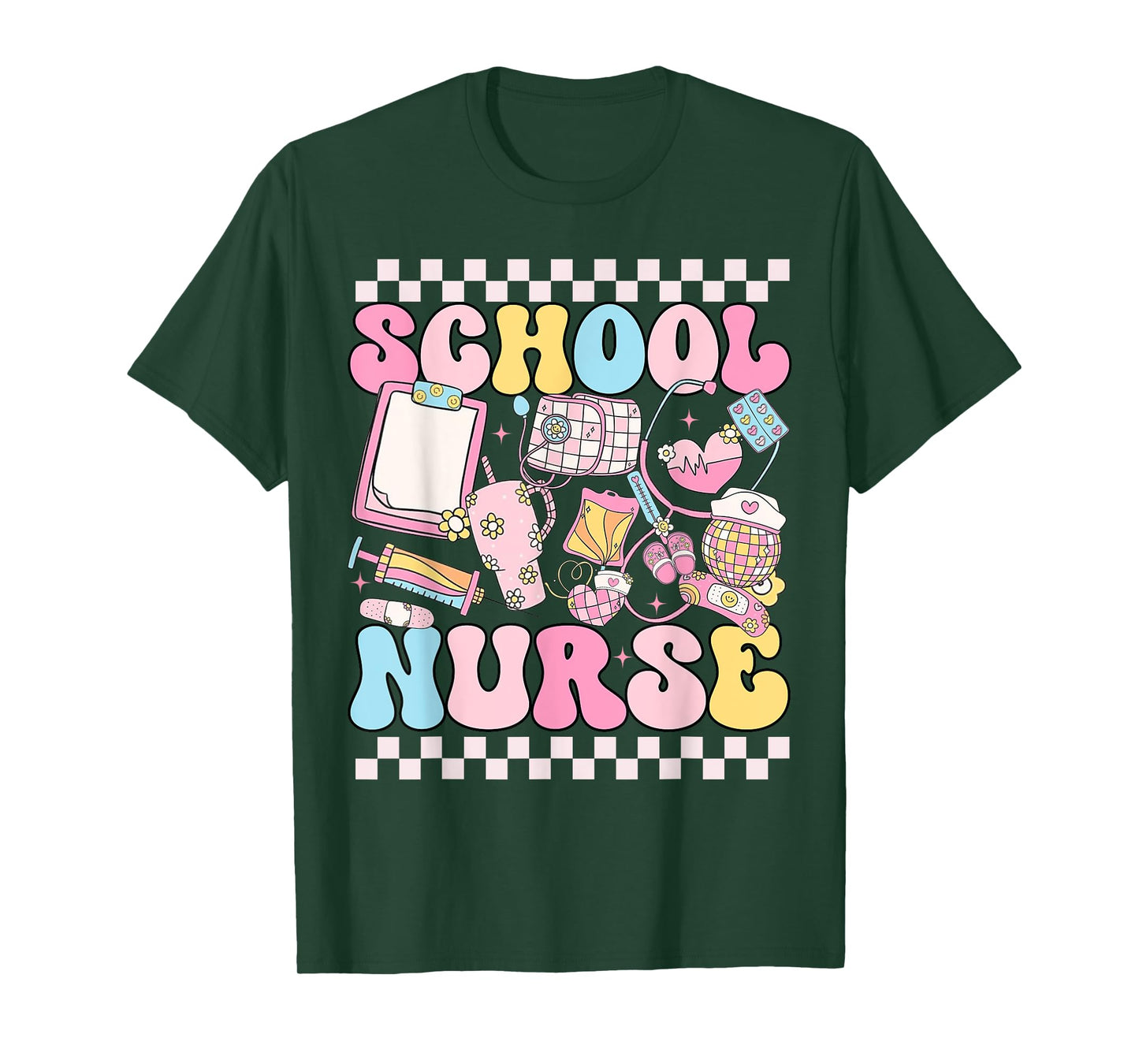 Retro School Nurse Back to School Elementary Nurse Life T-Shirt