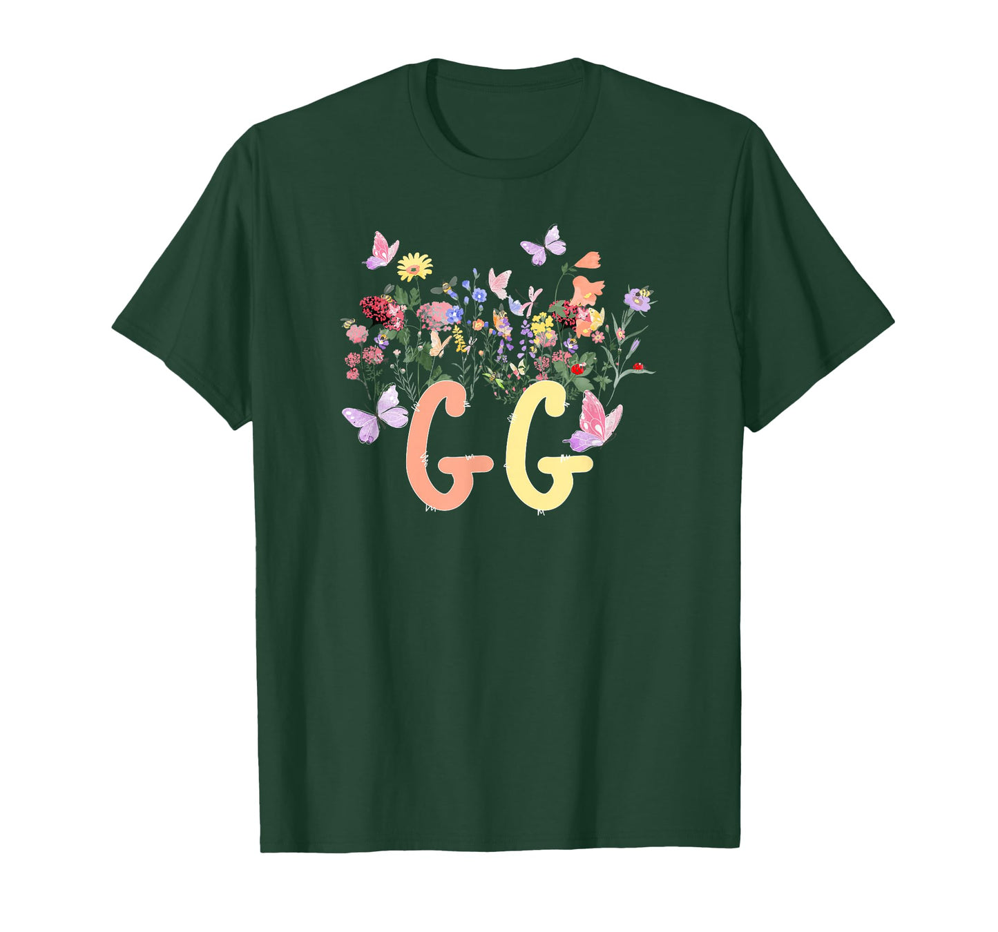 GG Flowers GG Grandmother GG Grandma T-Shirt