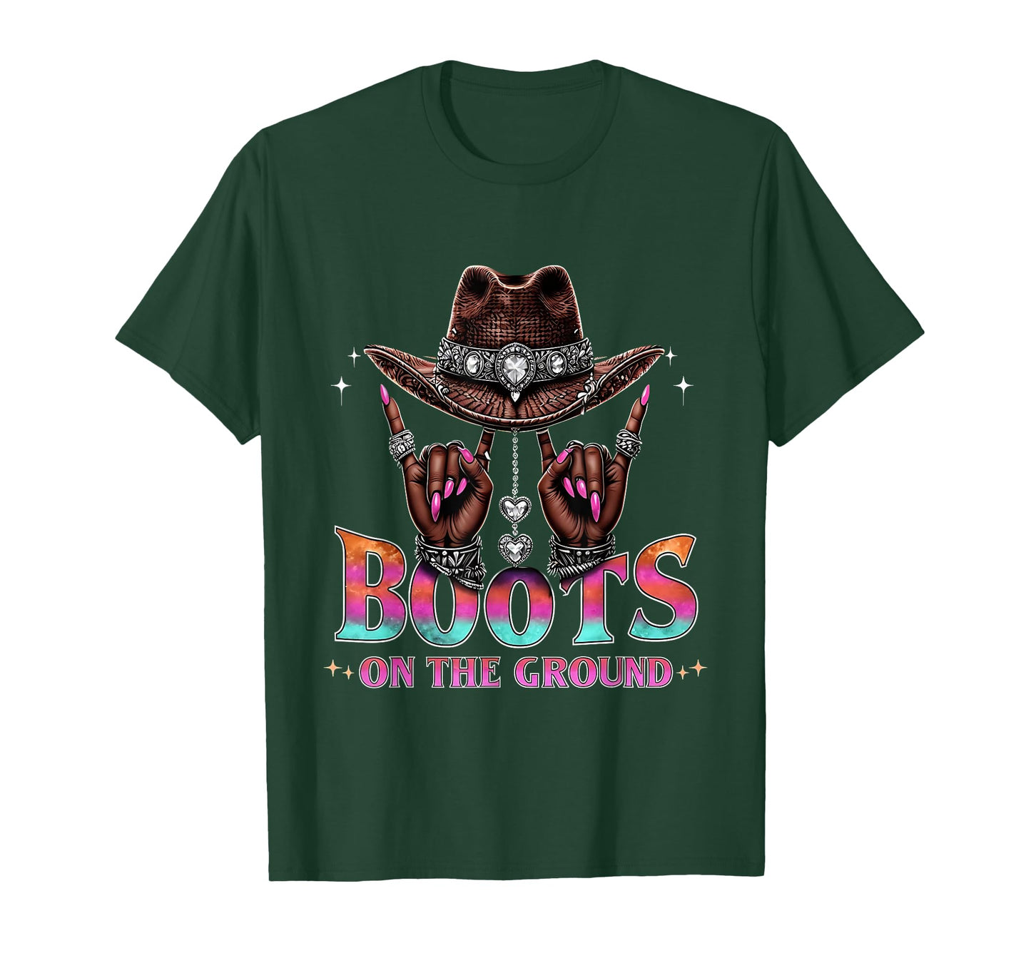Cowgirl Linedance Boots On The Ground Boot Cowboy Western T-Shirt