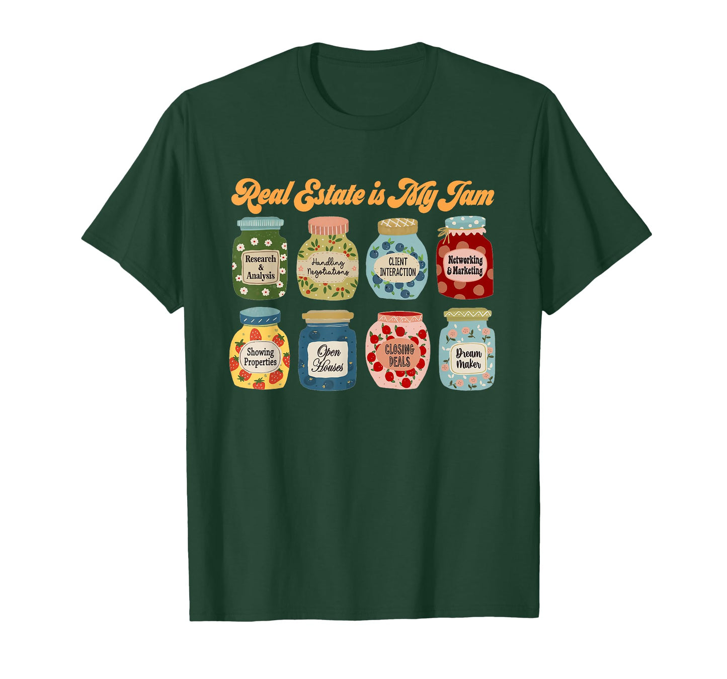 Retro Real Estate is My Jam Real Estate Agent Estate Agent T-Shirt
