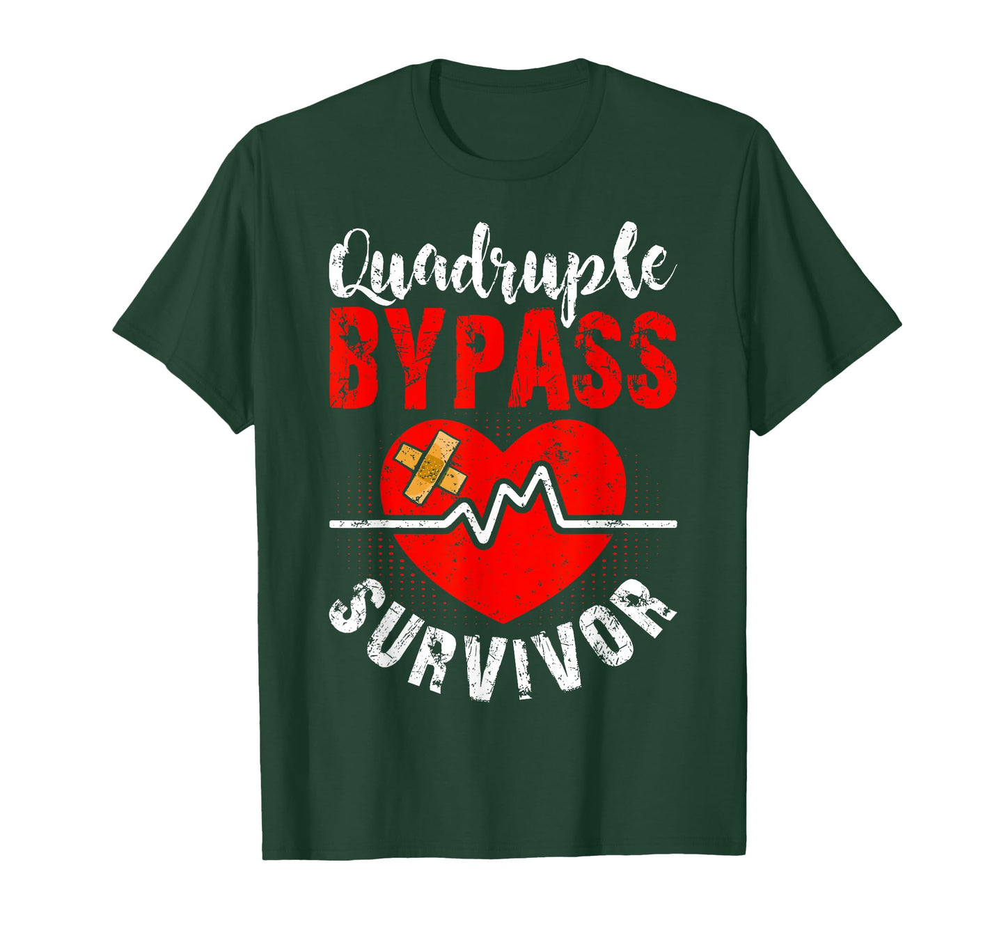 Quadruple Bypass Survivor Open Heart Surgery Gifts T-Shirt