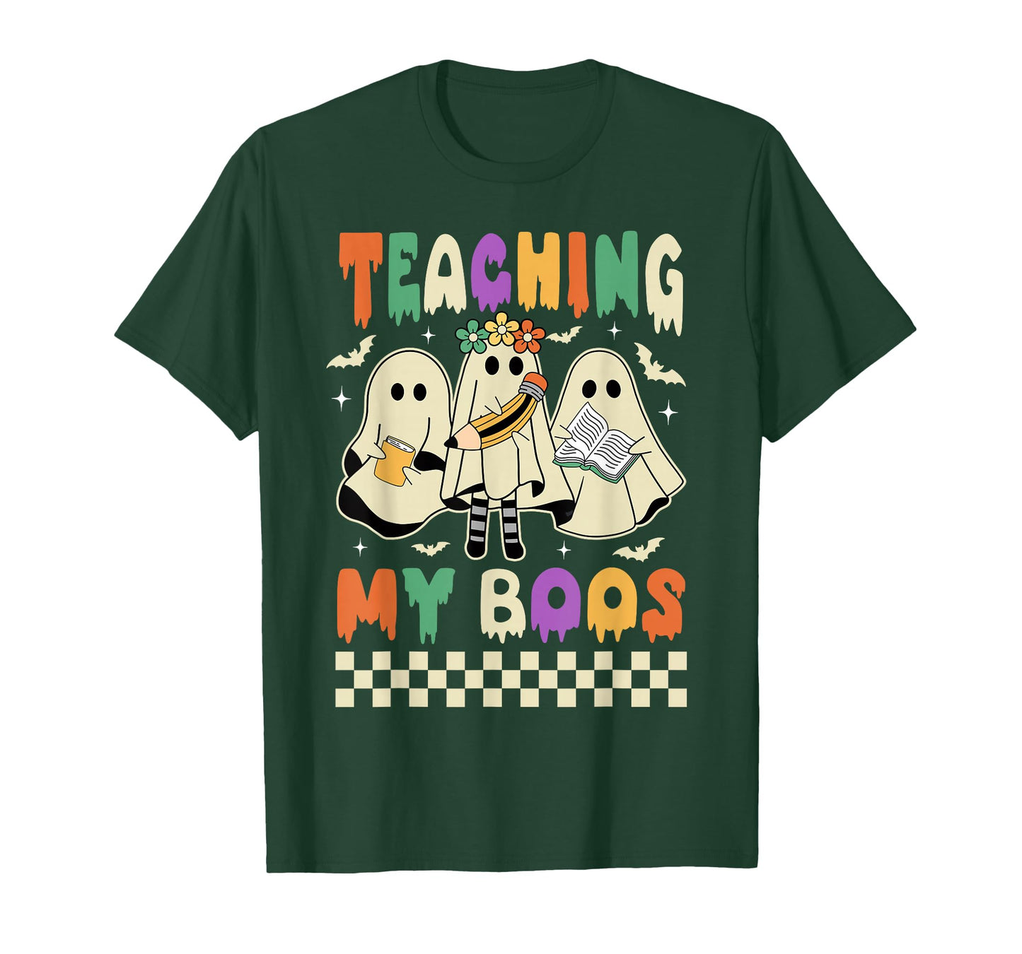 Halloween Teaching My Boos Cute Ghost Teacher Life Costume T-Shirt