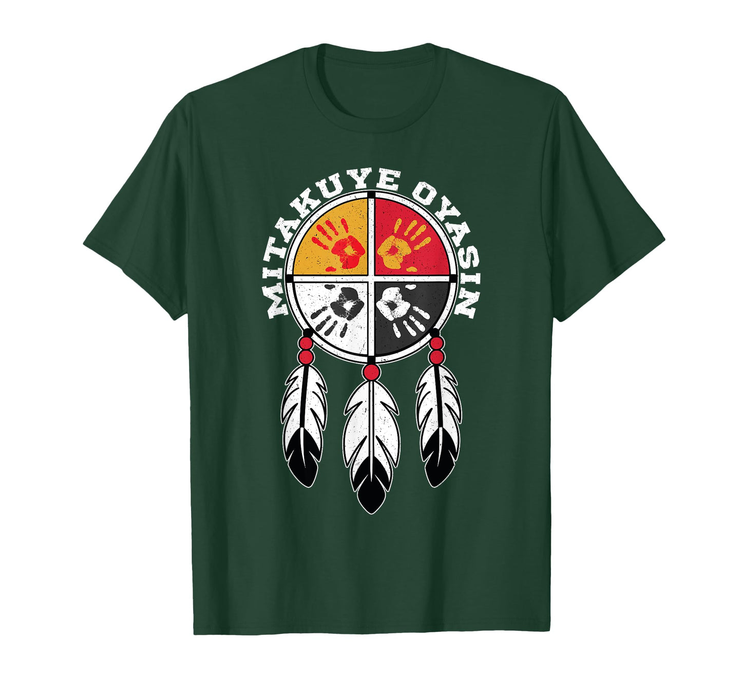 Mitakuye Oyasin Native American indigenous Medicine Wheel T-Shirt