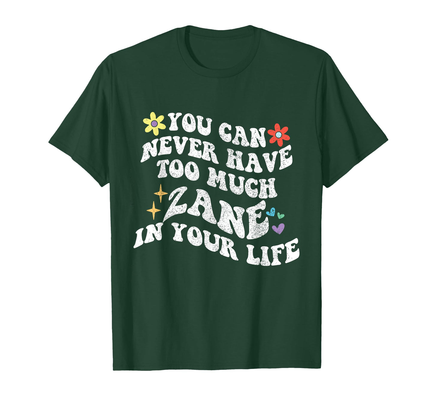 Retro Groovy You Can Never Have Too Much ZANE In Your Life T-Shirt