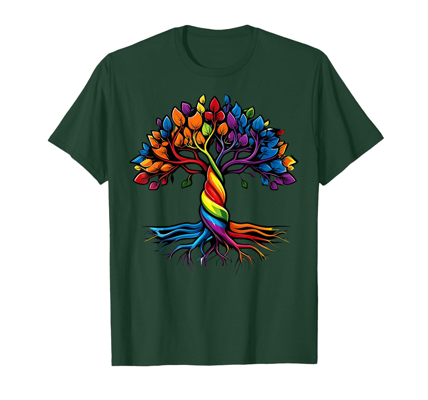 Tree Of Life Rainbow LGBT Gay Lesbian Pride Flag Ally T-Shirt
