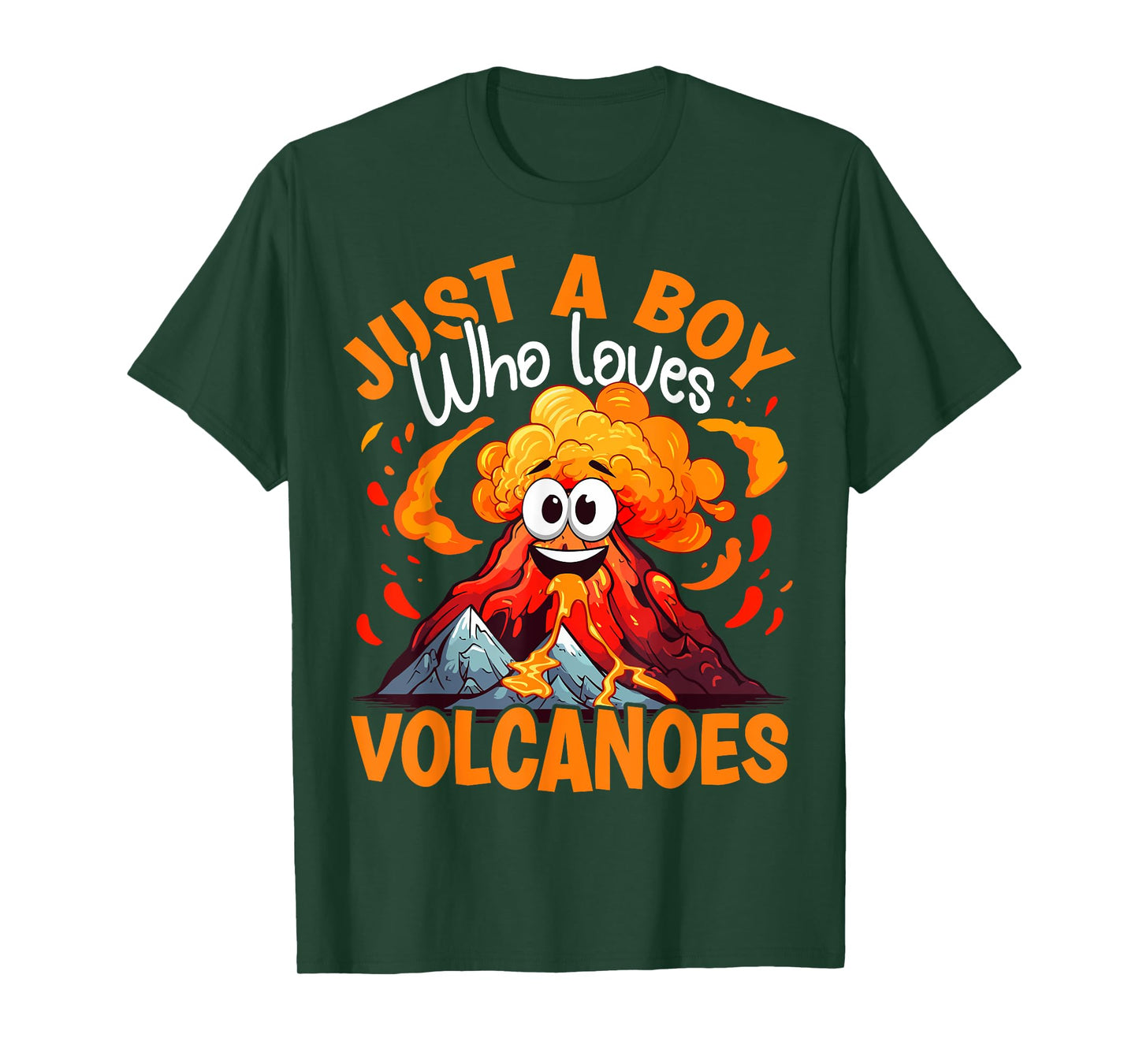 Kids Just A Boy Who Loves Volanoes Volcano Eruption T-Shirt