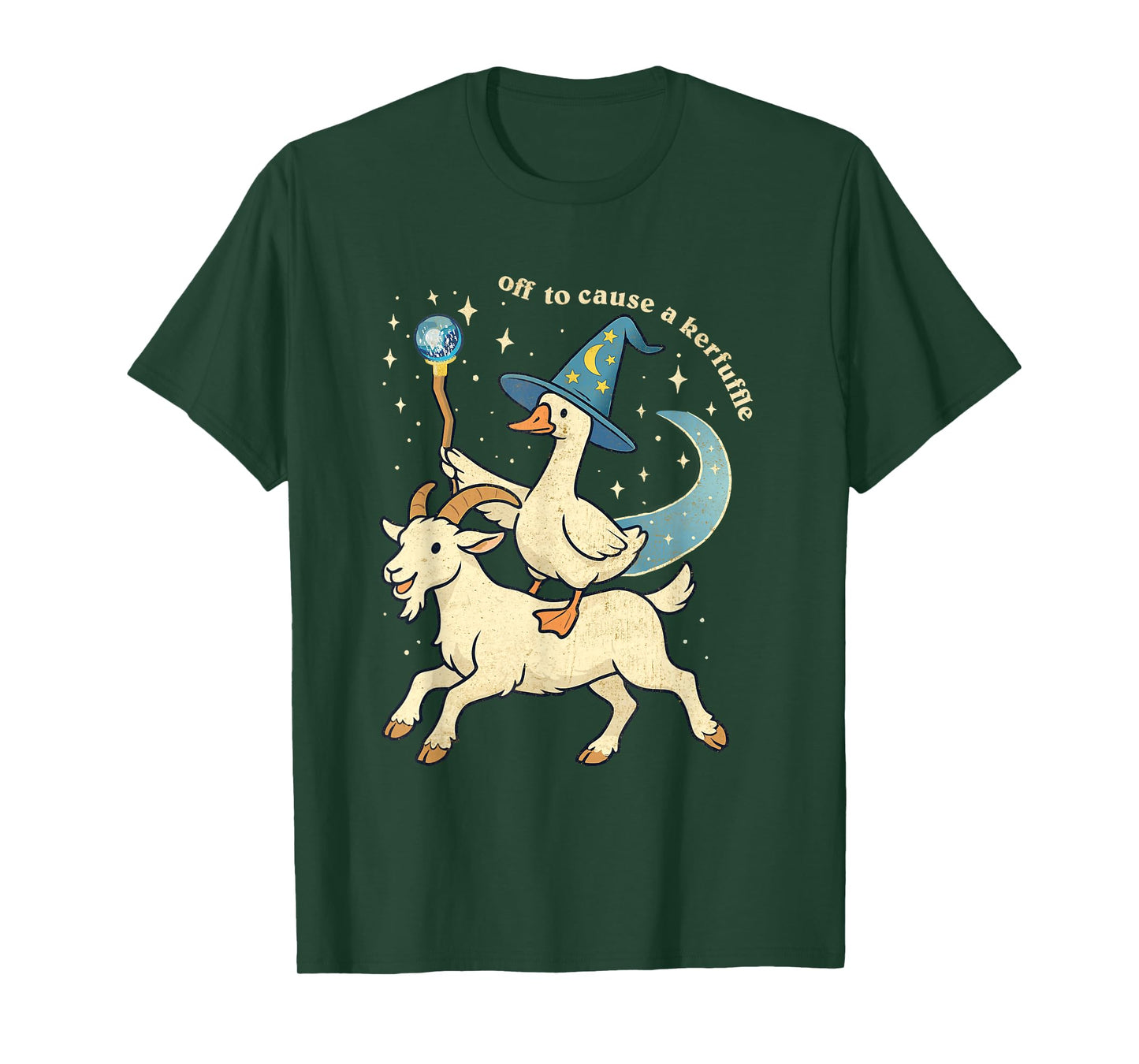 Off to Cause a Kerfuffle Funny Chaotic Weird Animal Goose T-Shirt