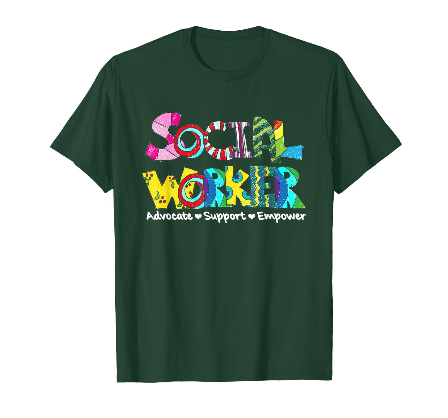 Advocate Support And Empower Social Worker Social Work Month T-Shirt