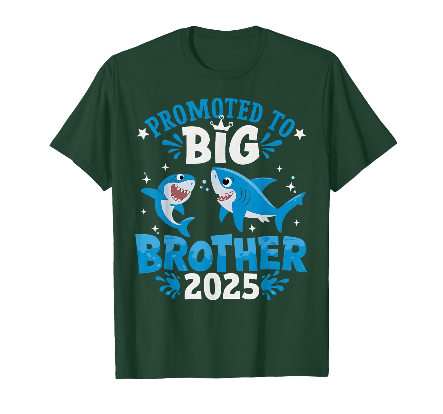 Promoted To Big Brother 2025 Shark Ocean Sibling Boys Kids T-Shirt