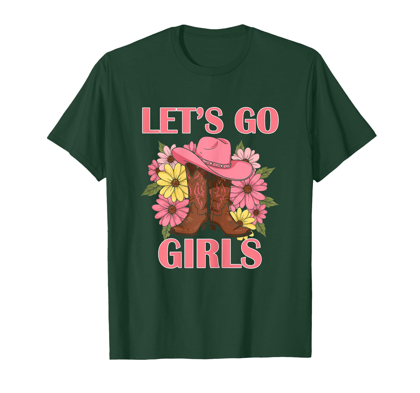 Let's Go Girls Tees Retro Rodeo Western Love Country Cowgirl T-Shirt