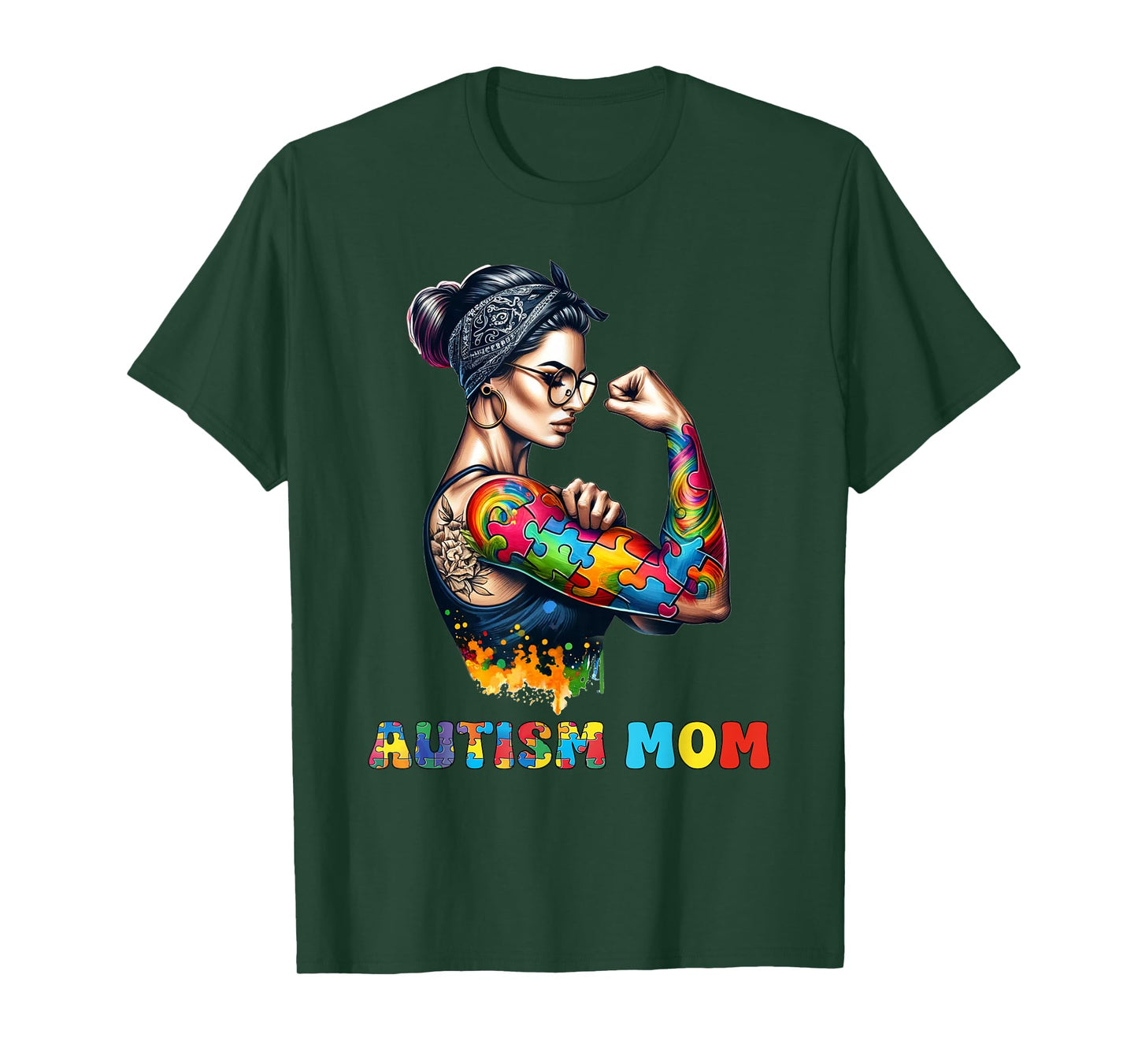 Autism Mom Autism Awareness Strong and Proud Autistic Kids T-Shirt