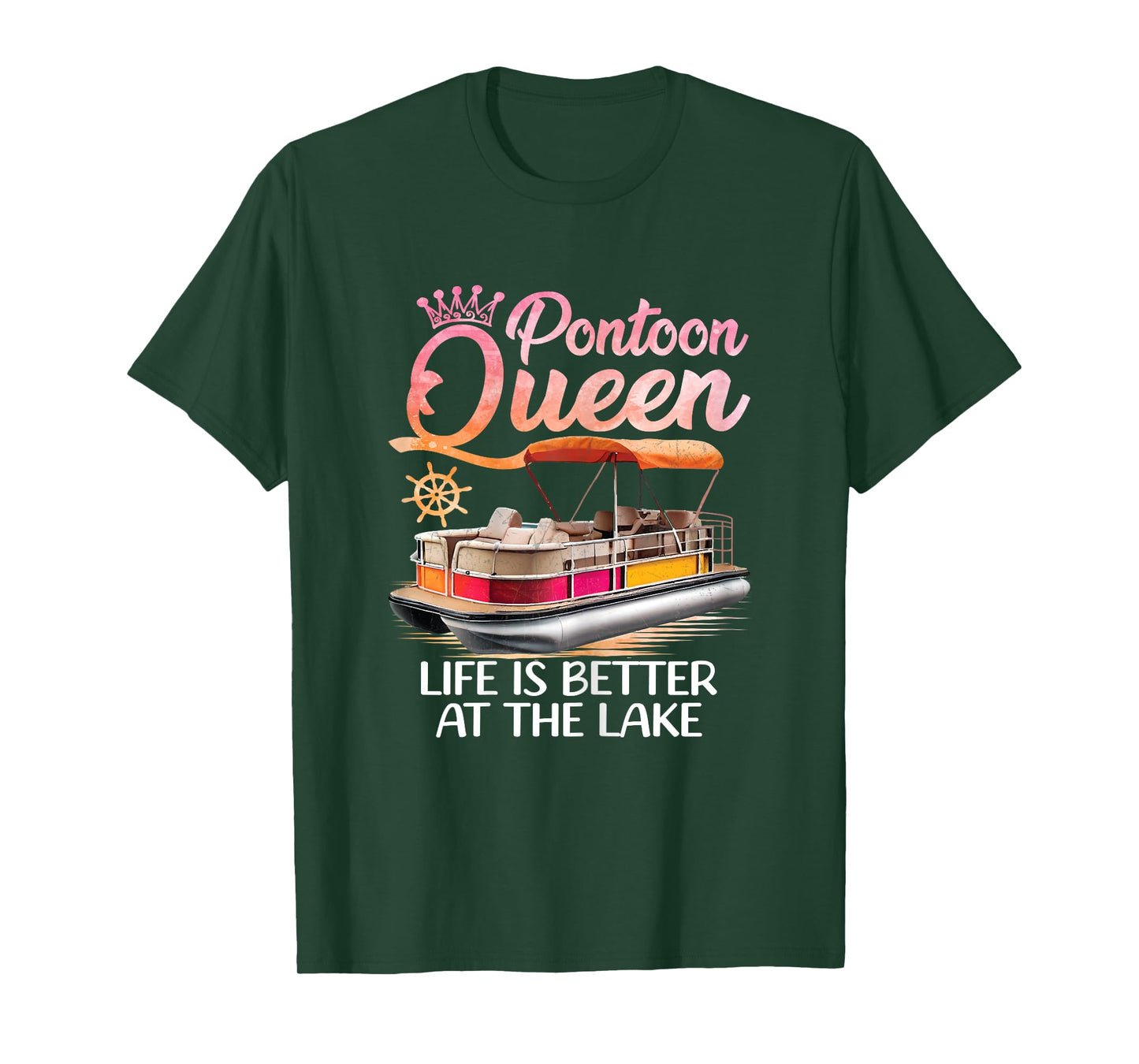 Pontoon Queen Life Is Better At The Lake Pontoon Boat Party T-Shirt