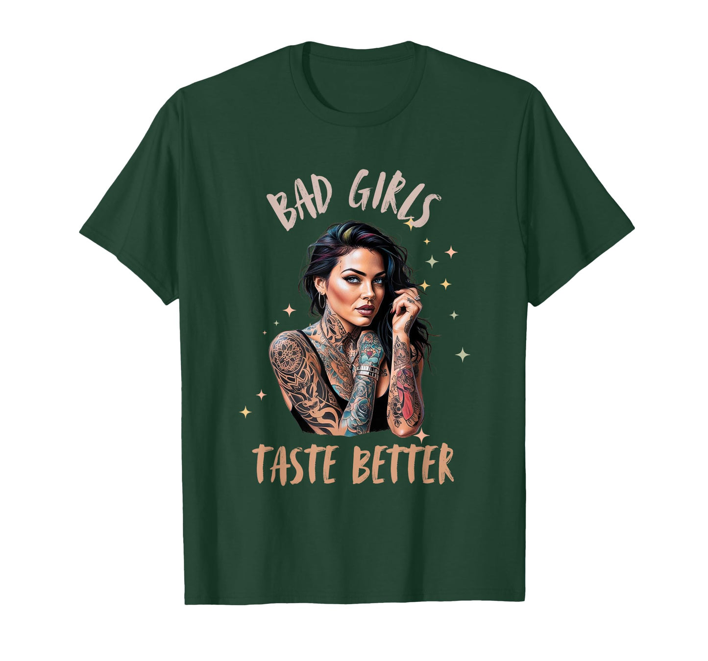 Bad Girls Taste Better Graphic Tattoo T-Shirt