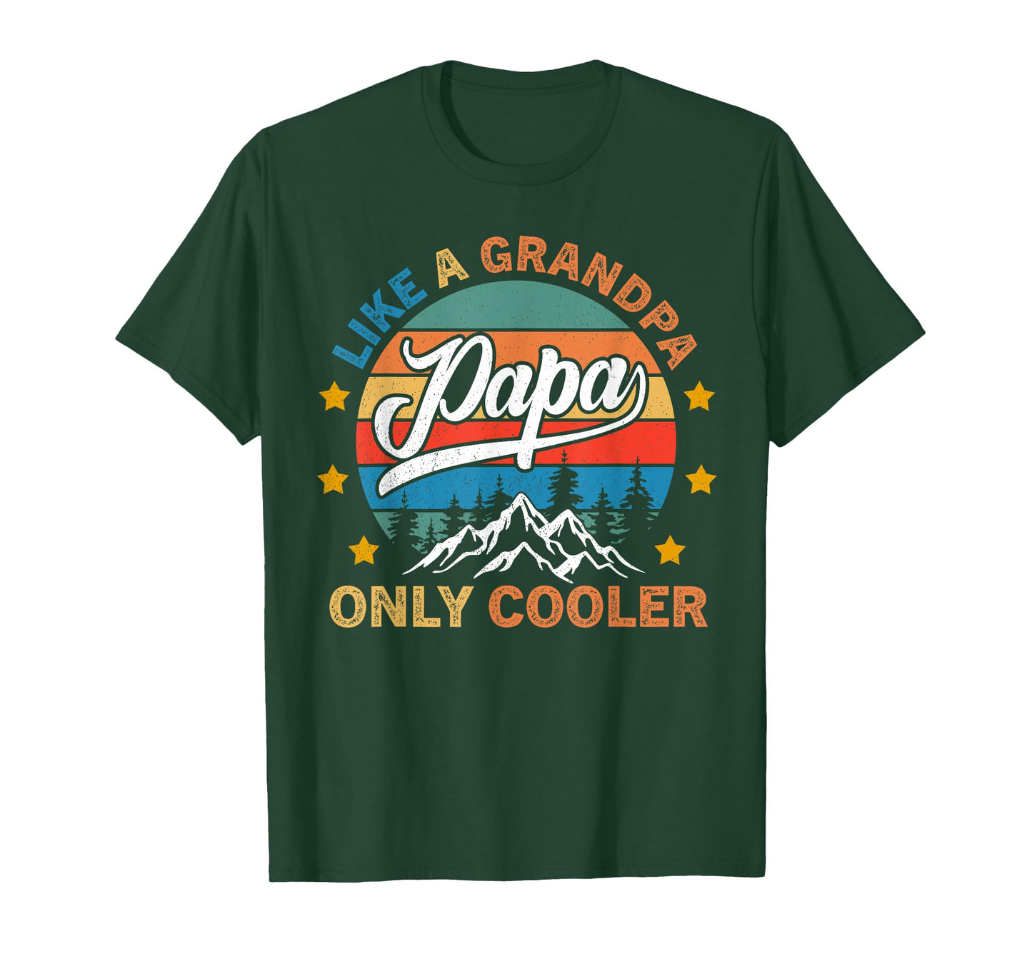 PAPA like a Grandpa ONLY COOLER Funny Dad Papa Definition T-Shirt