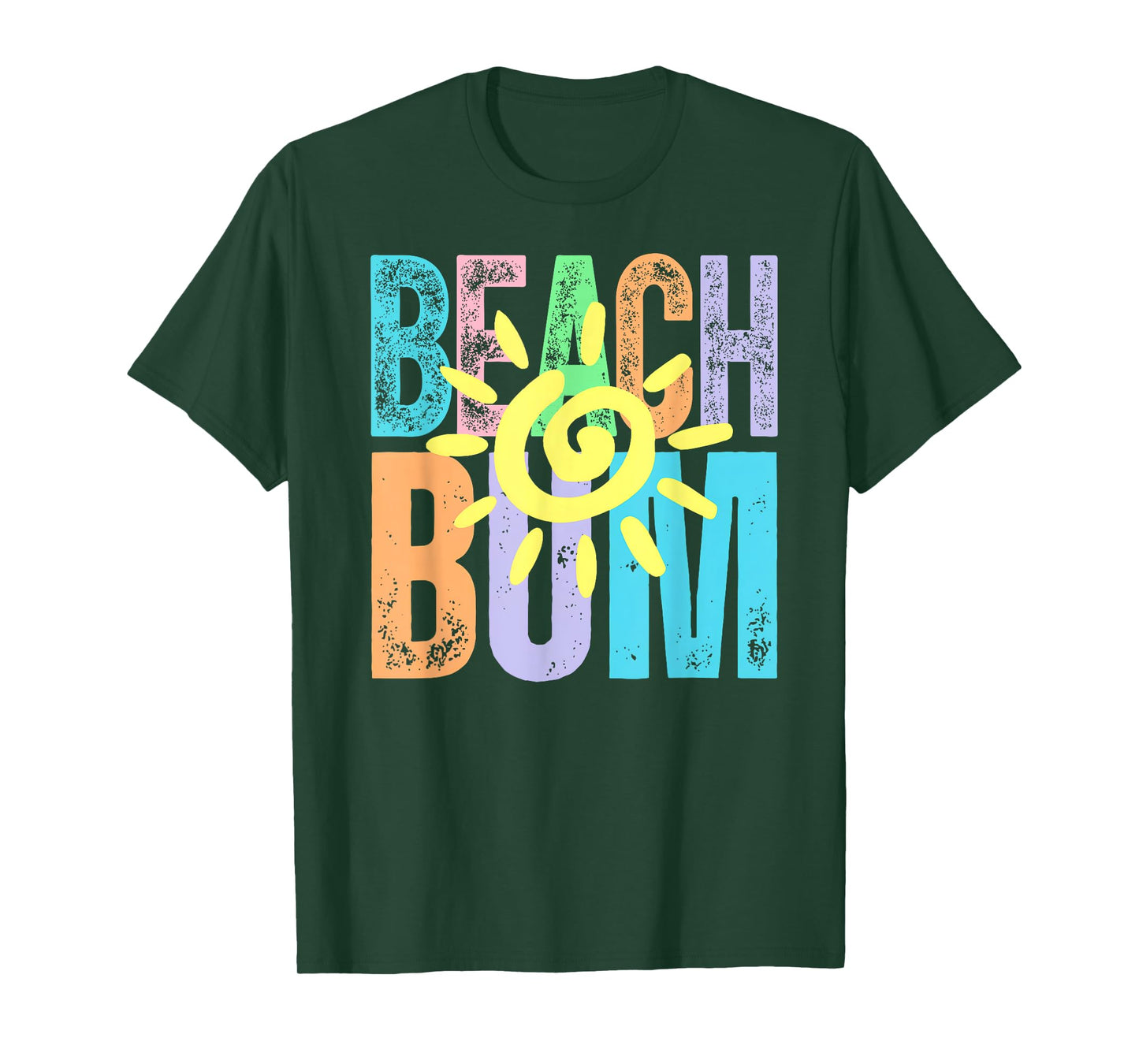 Beach Bum Distressed Summer Vacation Beach Life Sun T-Shirt