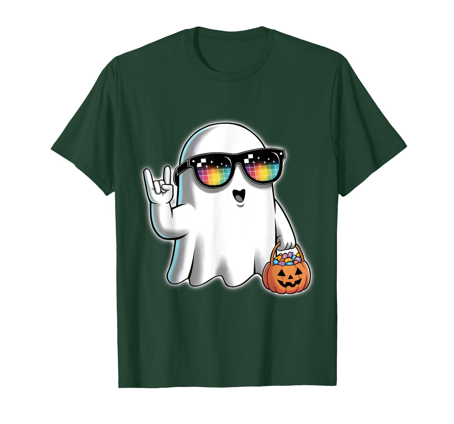 Ghost Boo Rock Pumpkin Halloween T-Shirt