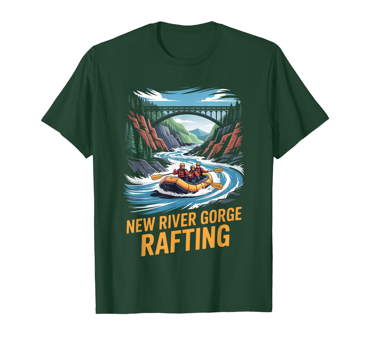 New River Gorge Rafting Whitewater Kayak Outdoor Wild Sport T-Shirt