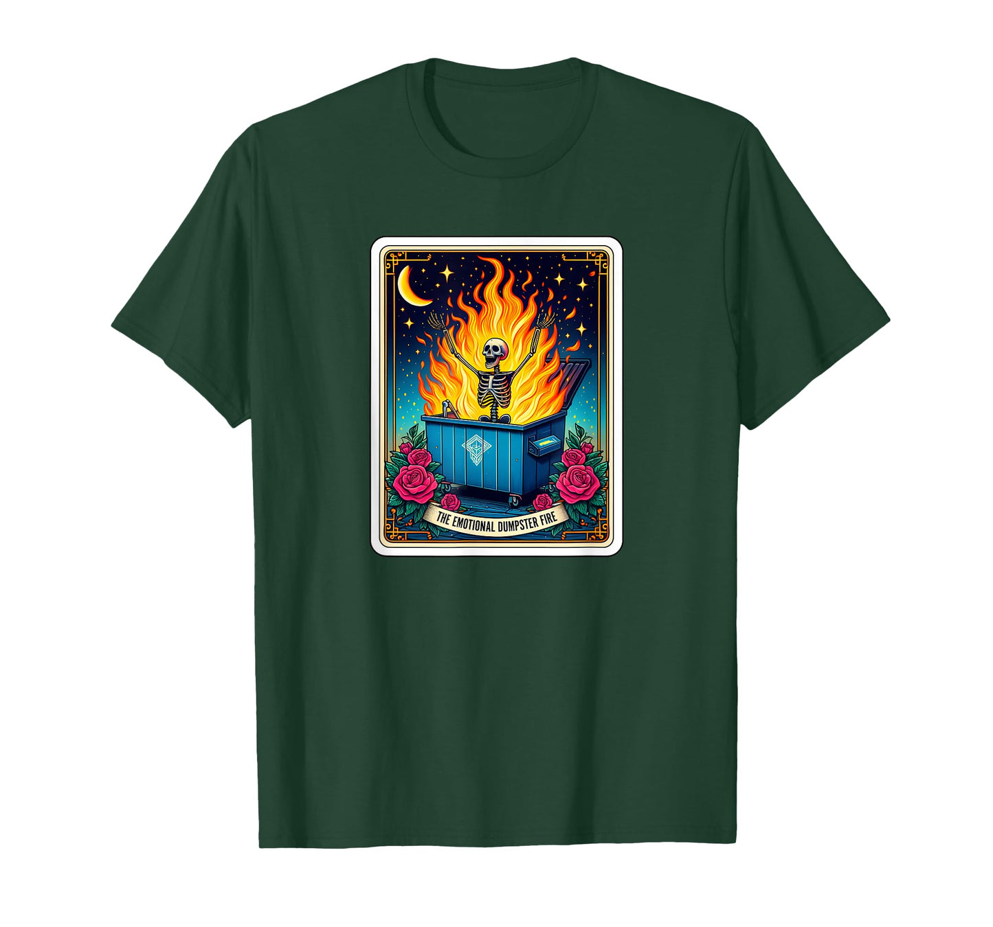 Emotional Dumpster Fire Skeleton t Card Funny T-Shirt