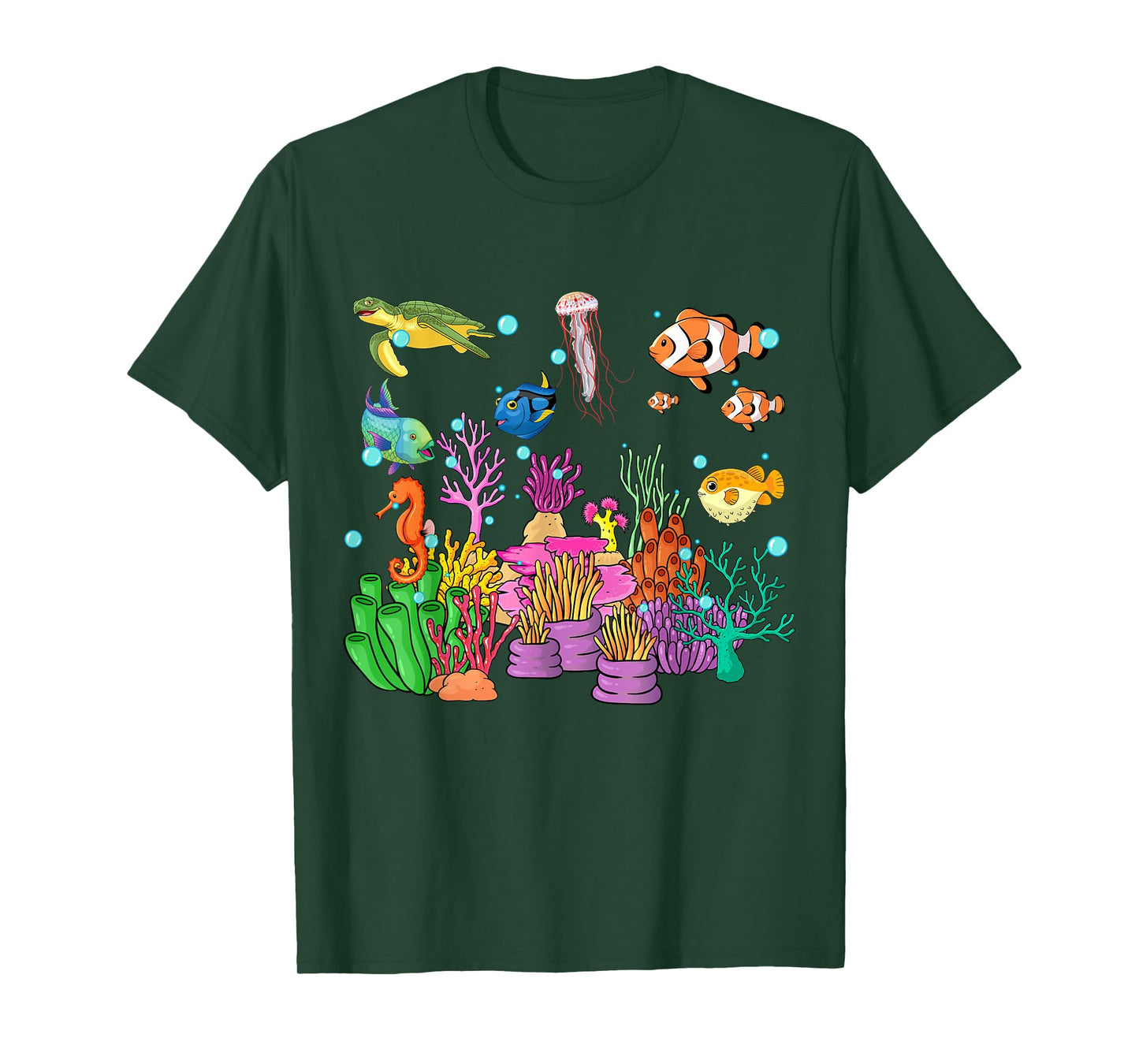 Coral reef with colorful tropical Fish, Marine Life T-Shirt