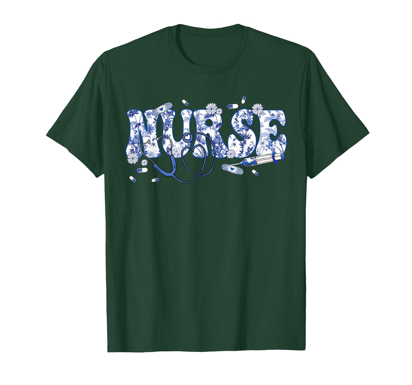 Nurse Shirt Women Girl Nurse Life Nurse Week Nursing Floral T-Shirt