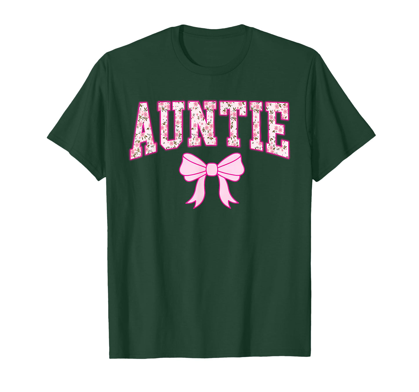 Auntie Coquette Bow Pink Aesthetic Mother's Day Aunt T-Shirt