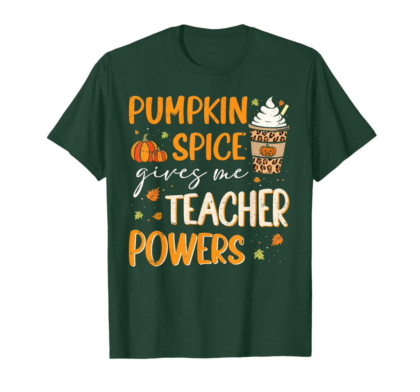 Retro Pumpkin Spice Gives Me Teacher Powers Thanksgiving T-Shirt
