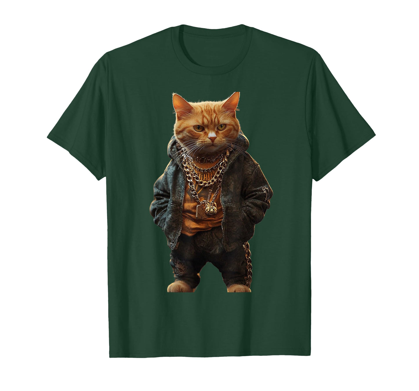Thug Gangster Life Cat For Hip Hop Fans Meme and Cat lovers T-Shirt for Men Women Girls Kids