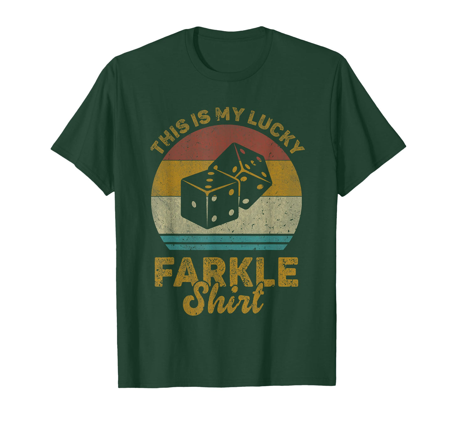This Is My Lucky Farkle Shirt Vintage Farkle Dice Game T-Shirt