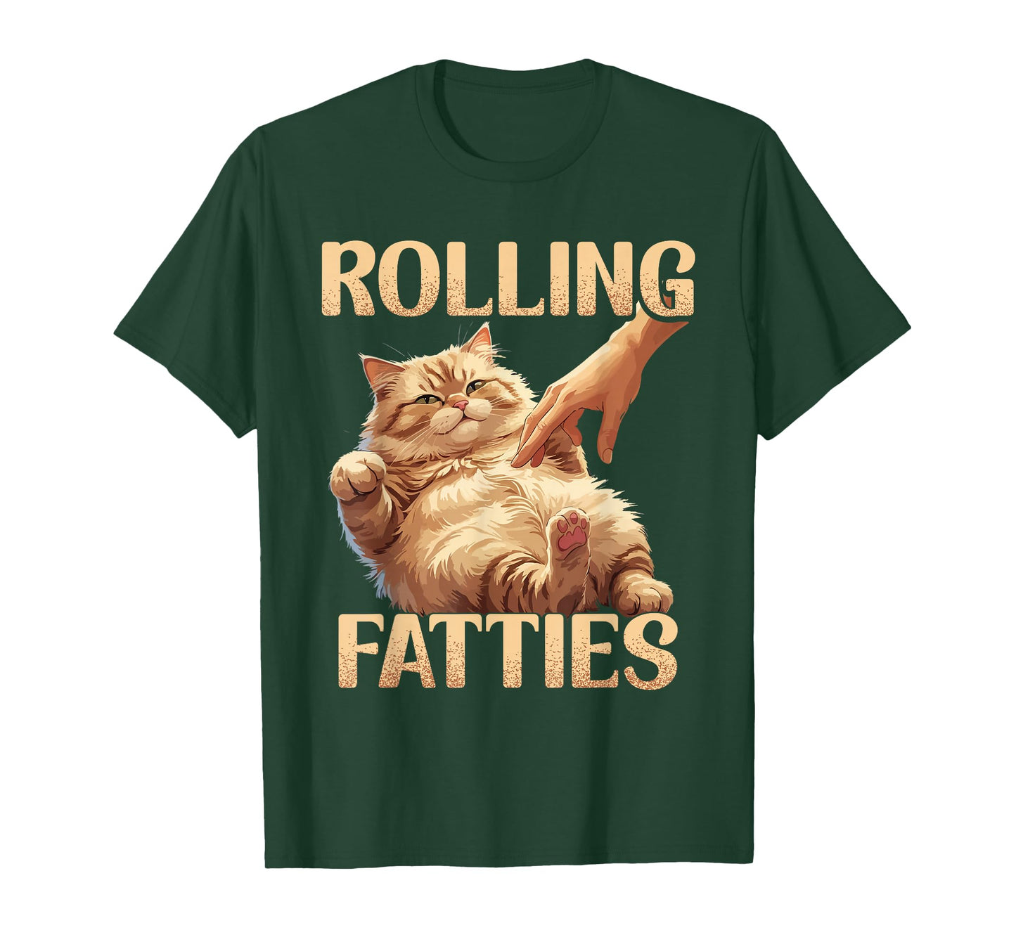 Funny Rolling Fatties Cat T-Shirt