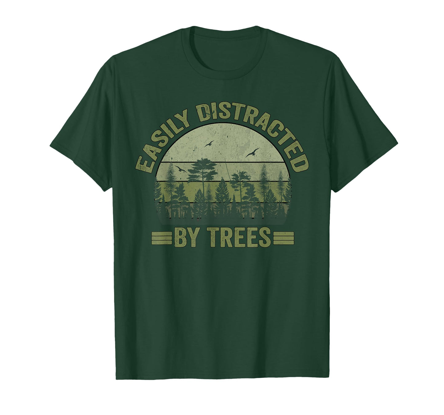 Easily Distracted By Trees wildlife nature vintage forest T-Shirt