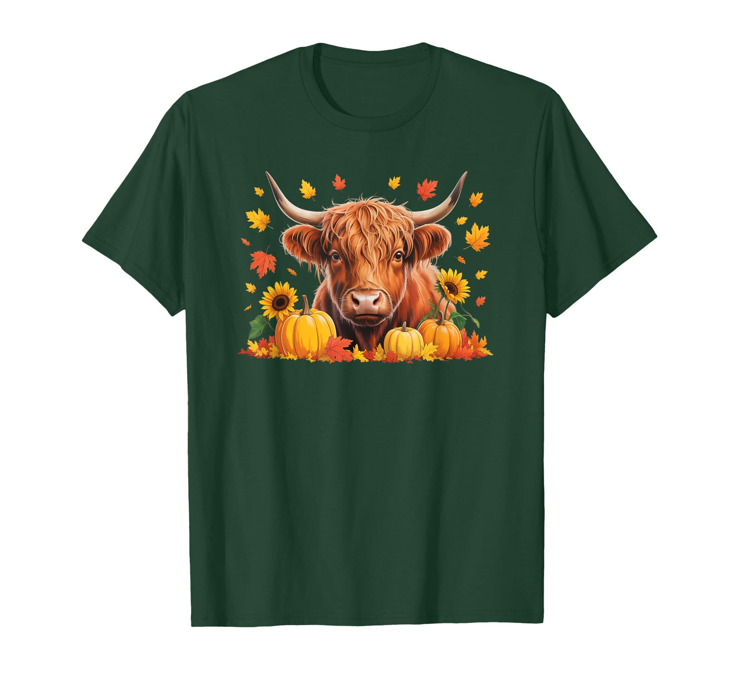 Fife Life Highland Cow Autumn Fall T-Shirt