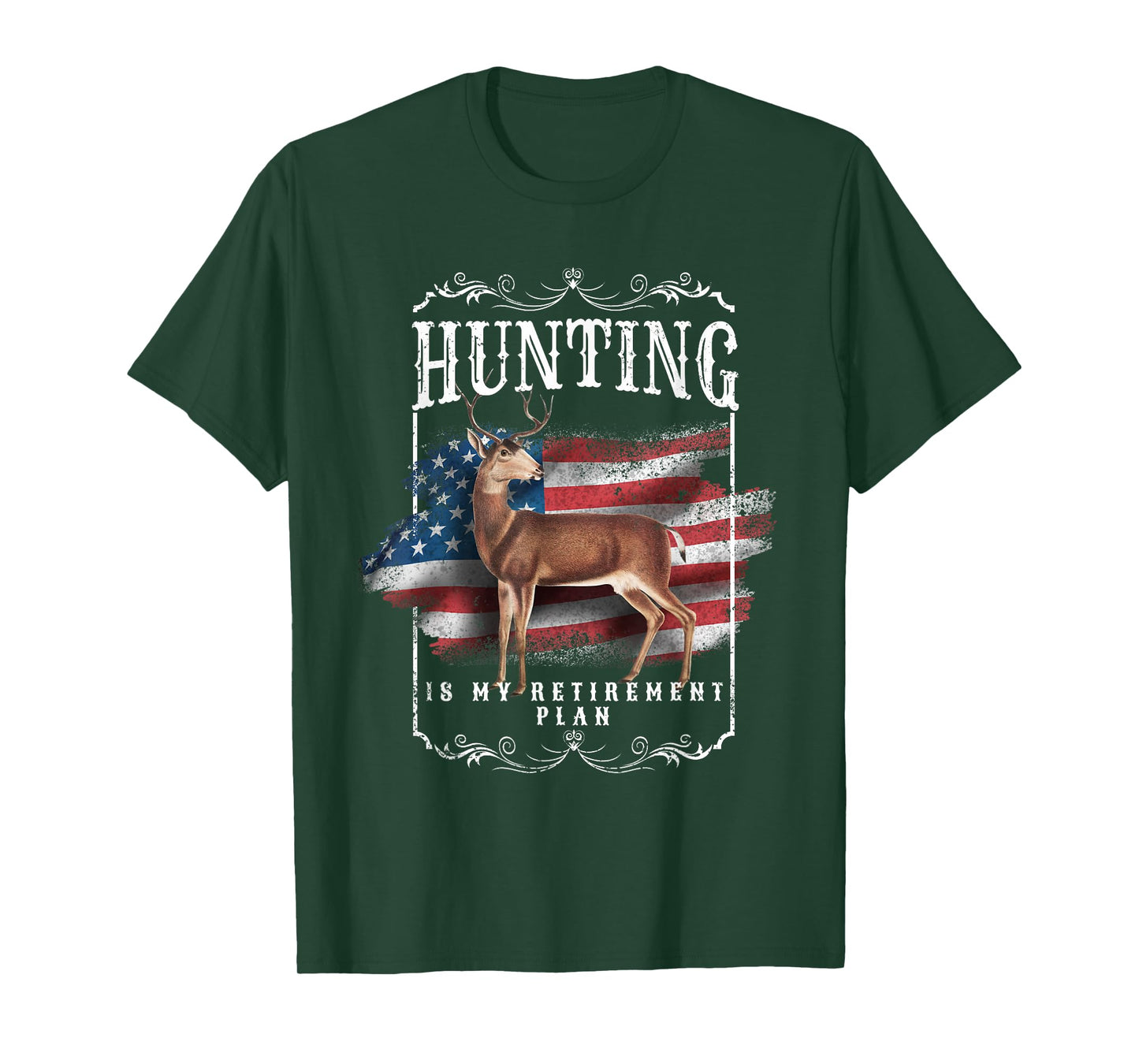 Funny Dad Retired Grandpa Hunting is My Retirement Plan T-Shirt