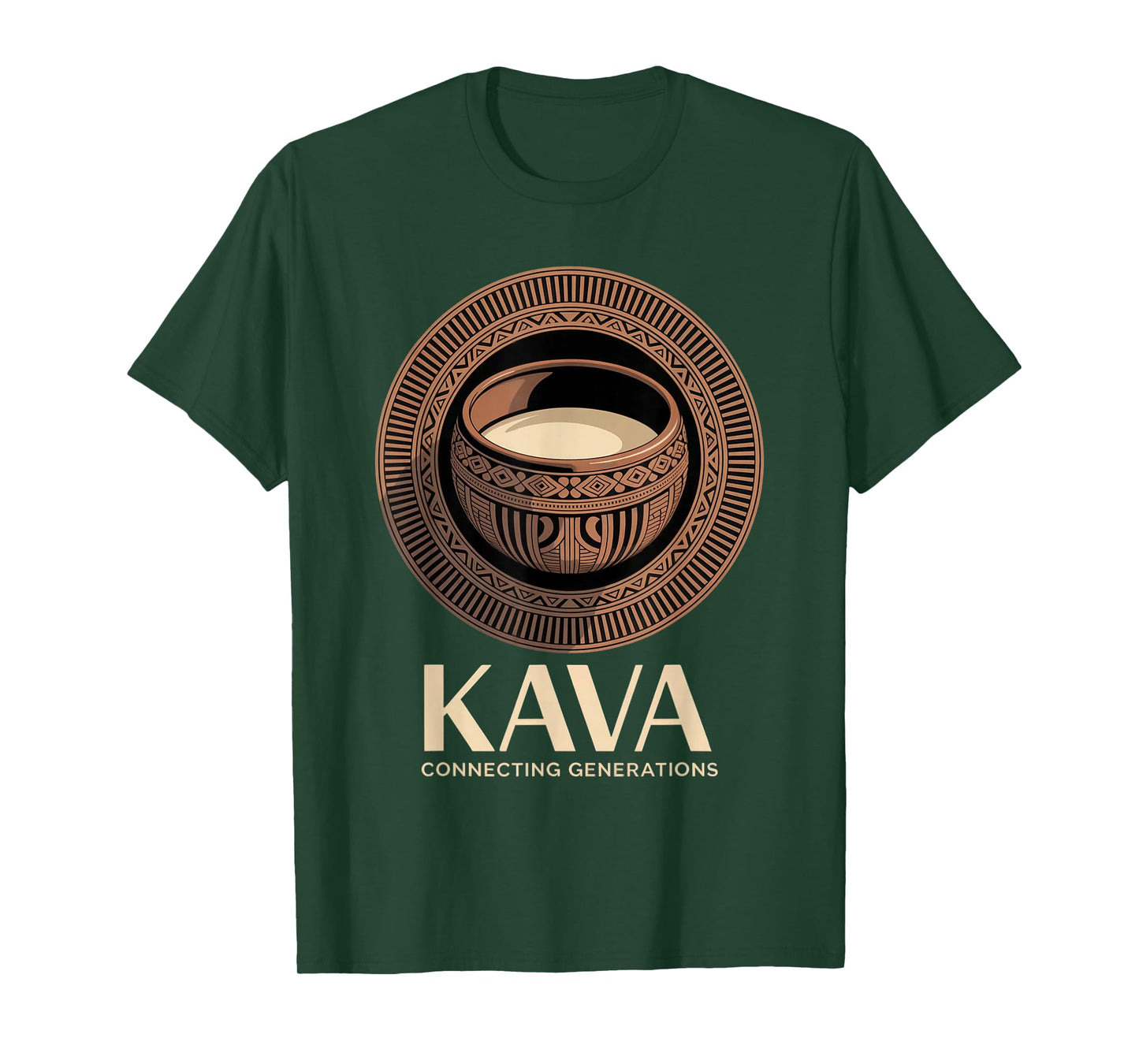 Pacific Island Kava Culture Artwork Design T-Shirt