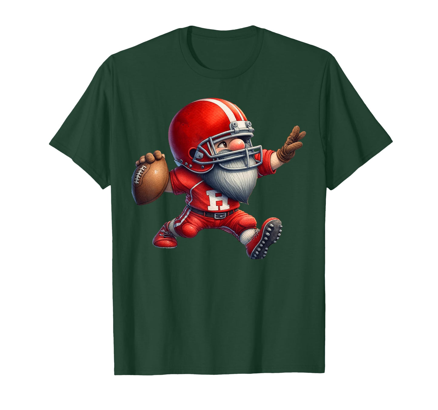 Funny American Football Gnome Graphic For Football Season T-Shirt