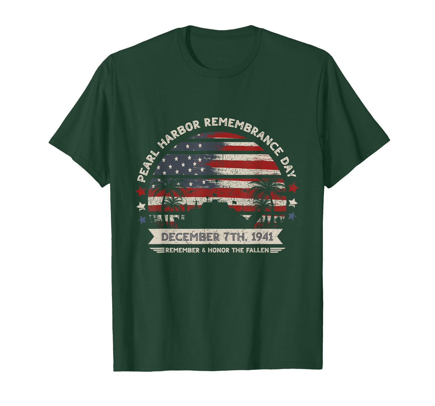Vintage Hawaii USA Flag Tee, Pearl Harbor Memorial Day Gift T-Shirt