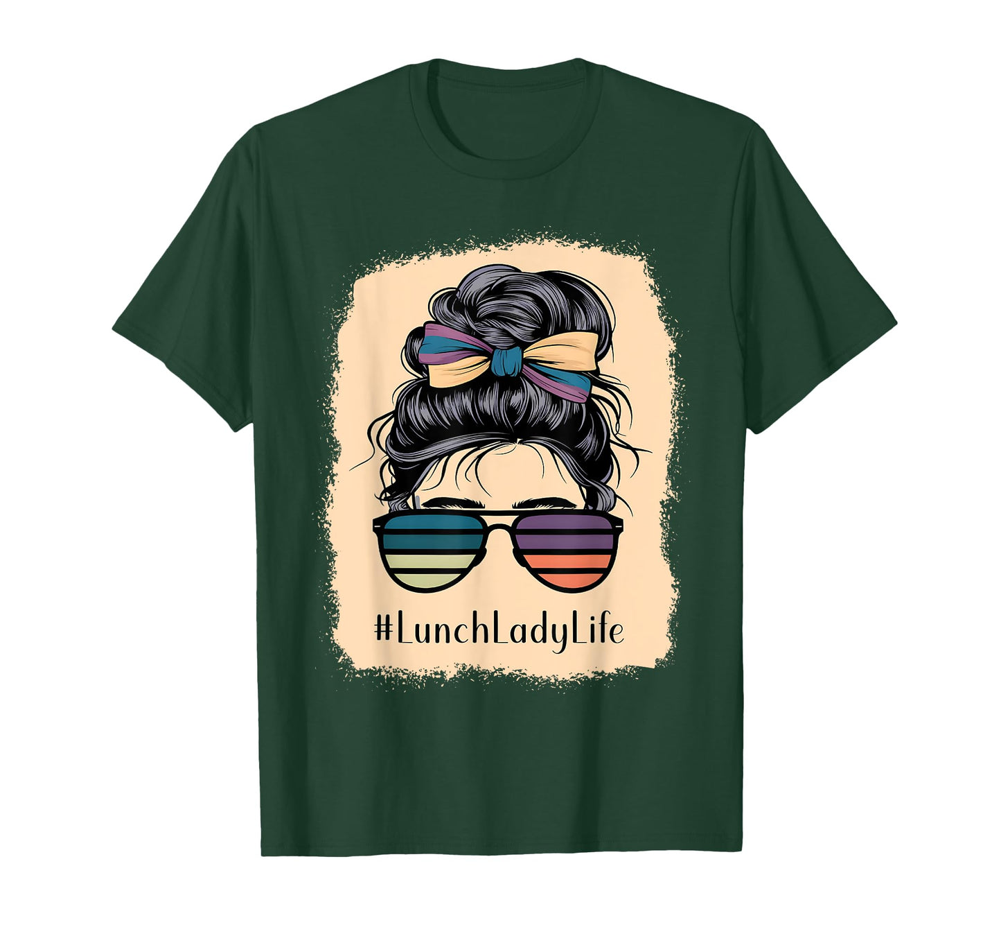 Lunch Lady Life Messy Hair Bun Girl T-Shirt