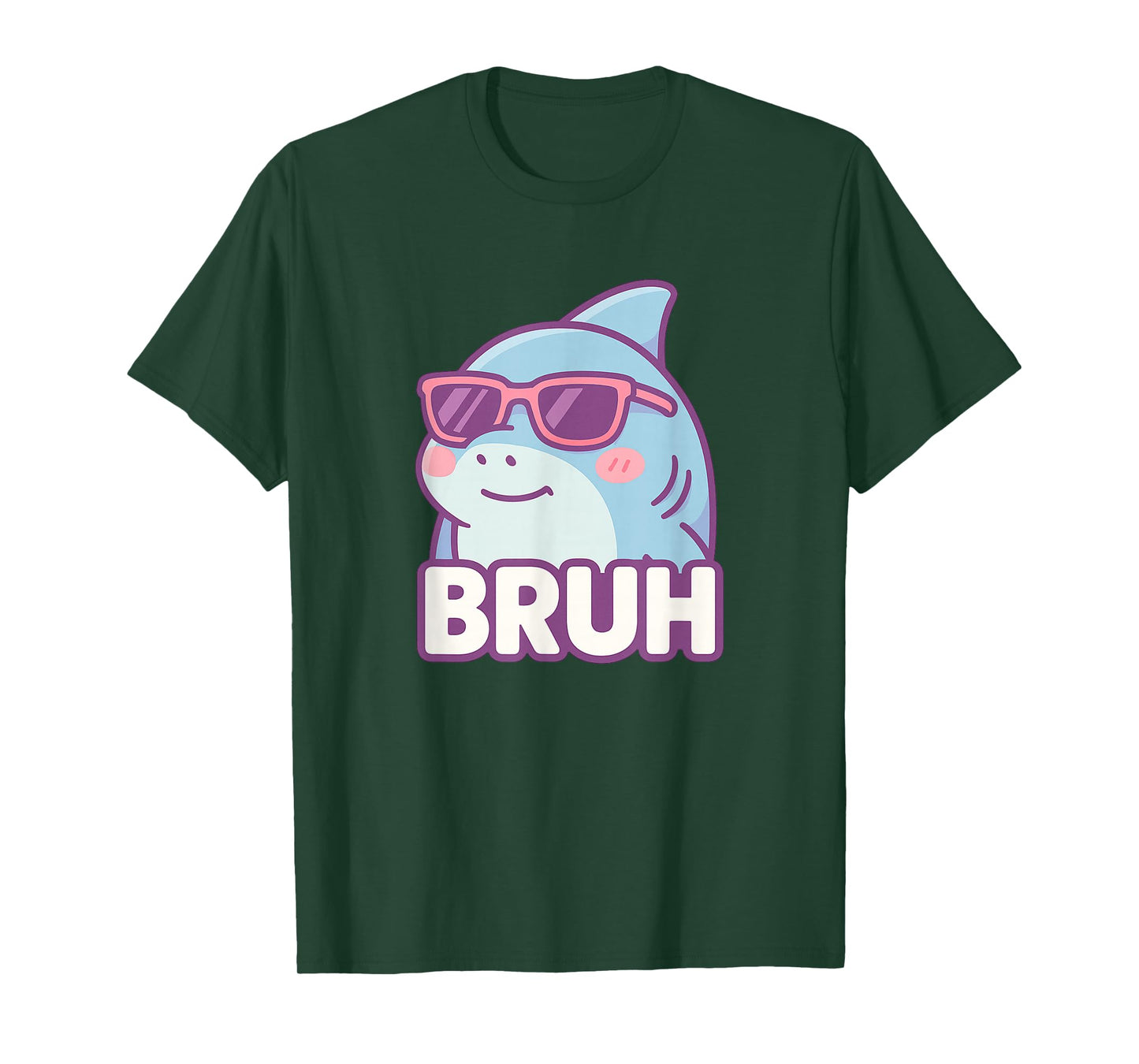 Funny Bruh Joke Bro Shark Lover Ocean Wildlife Humor T-Shirt