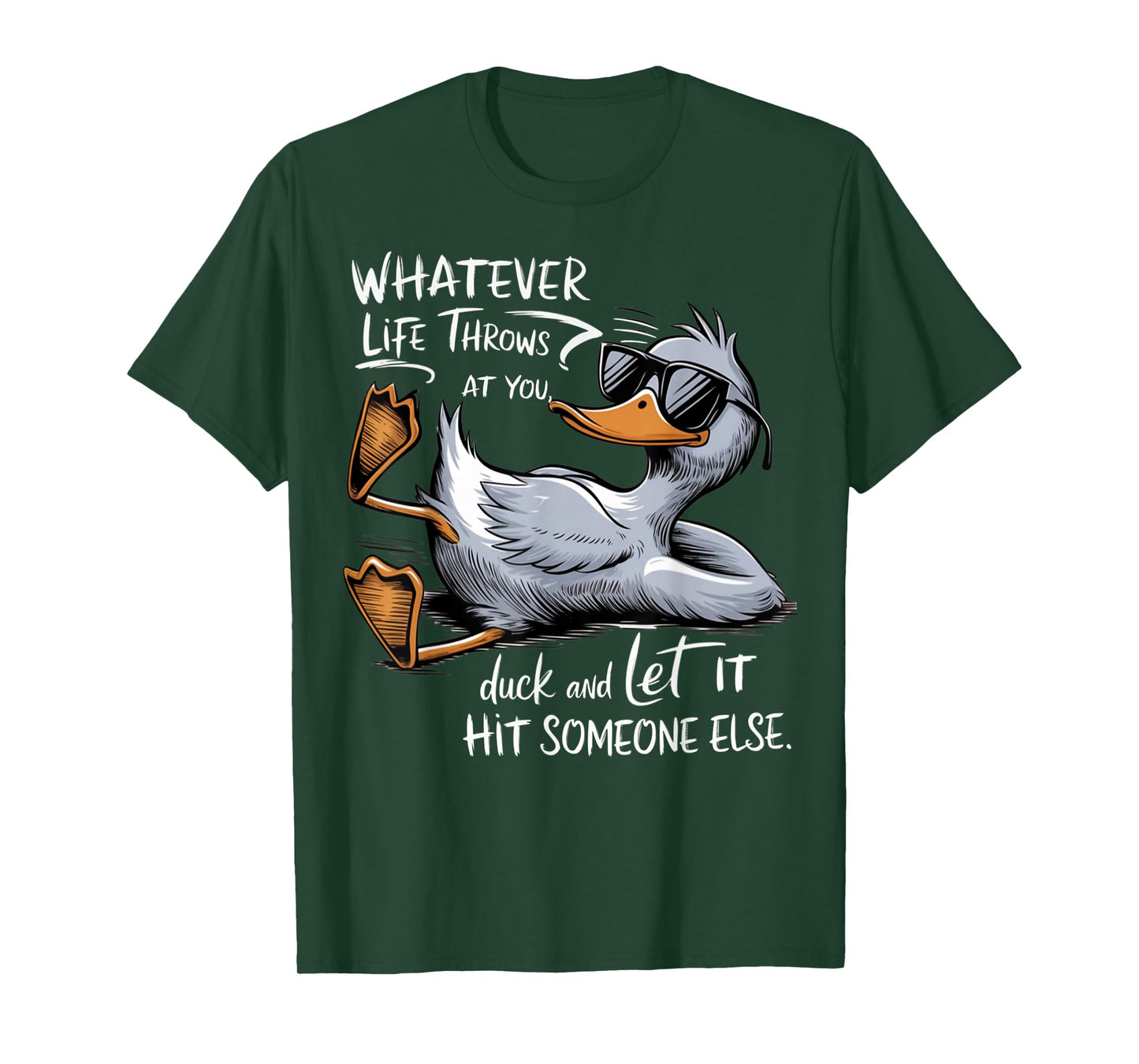 Funny Duck Graphic Tee Birthday Gift for Dad Sarcastic T-Shirt
