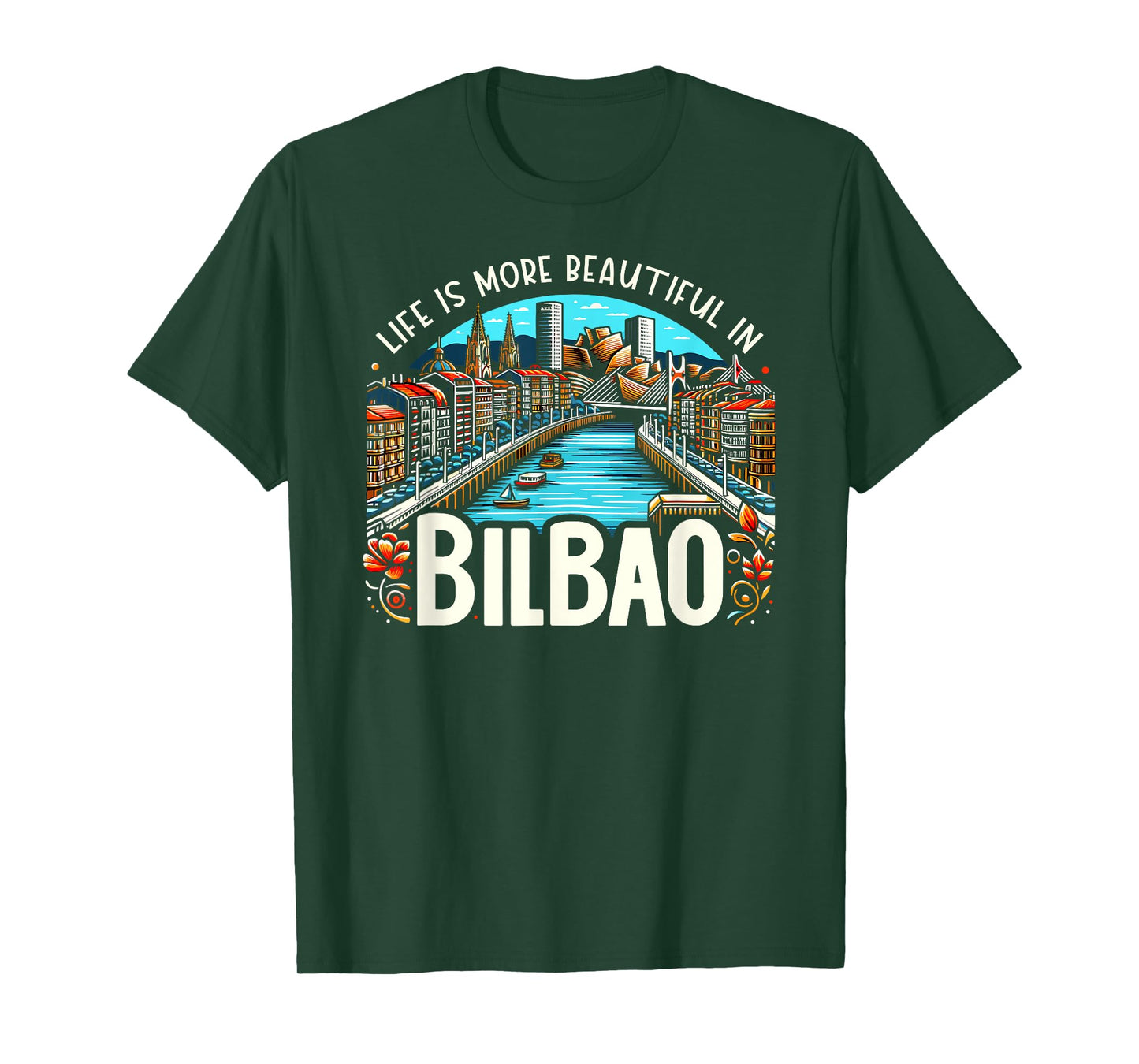 Bilbao Spain Travel Vacation I Love Bilbao Skyline T-Shirt