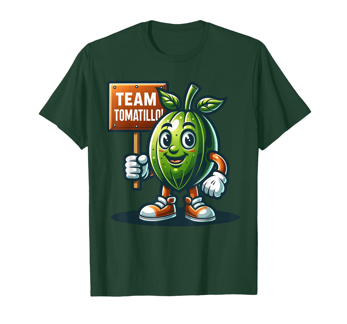 Team Tomatillo, Mexican Husk Tomato Mascot, Funny Vegetable T-Shirt