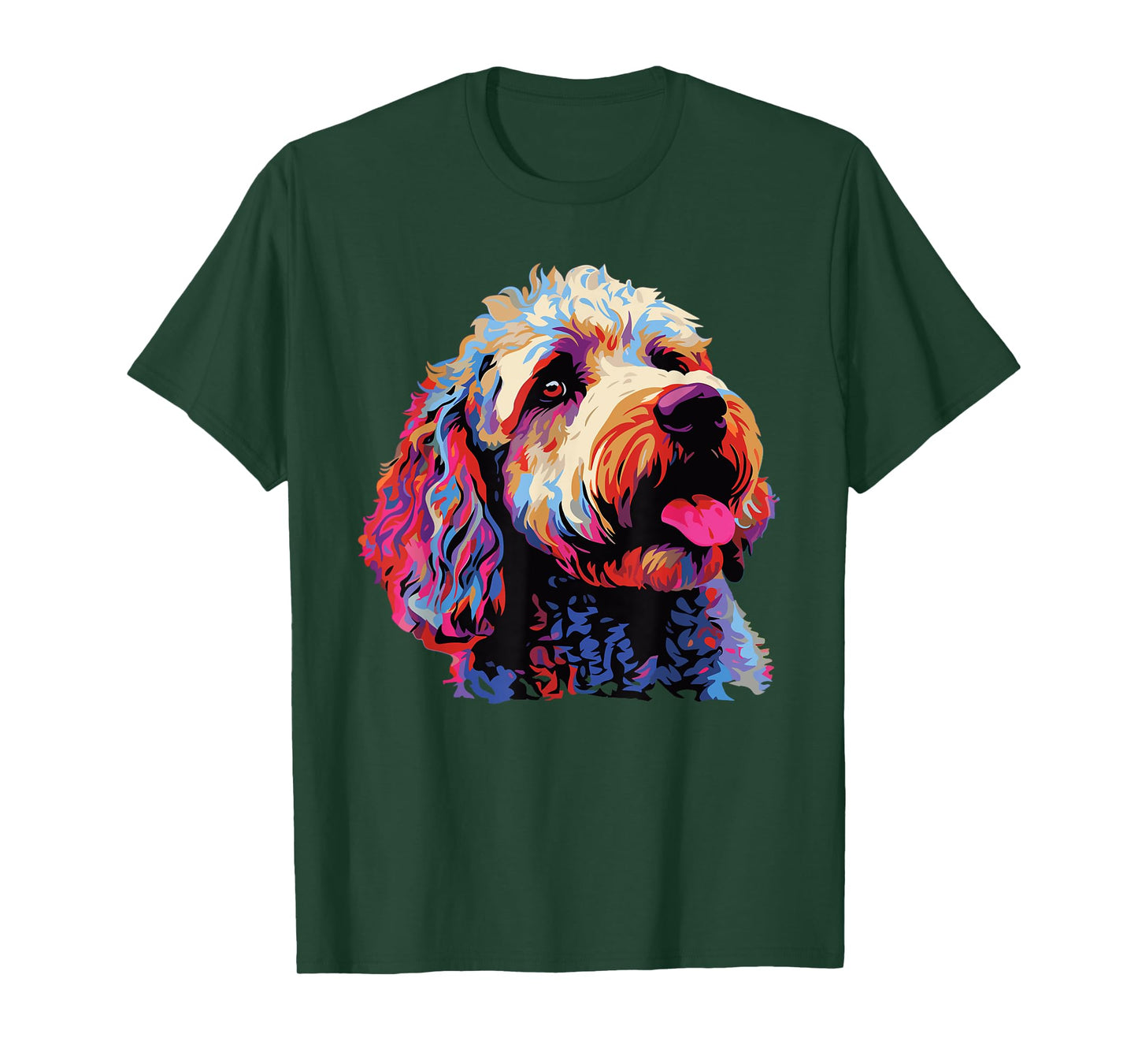 Watercolor Colorful Lagotto Romagnolo Dogs T-Shirt