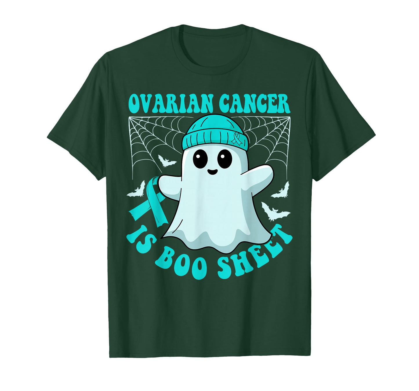 Ovarian Cancer is Boo Sheet Funny Boos Halloween Ghost T-Shirt