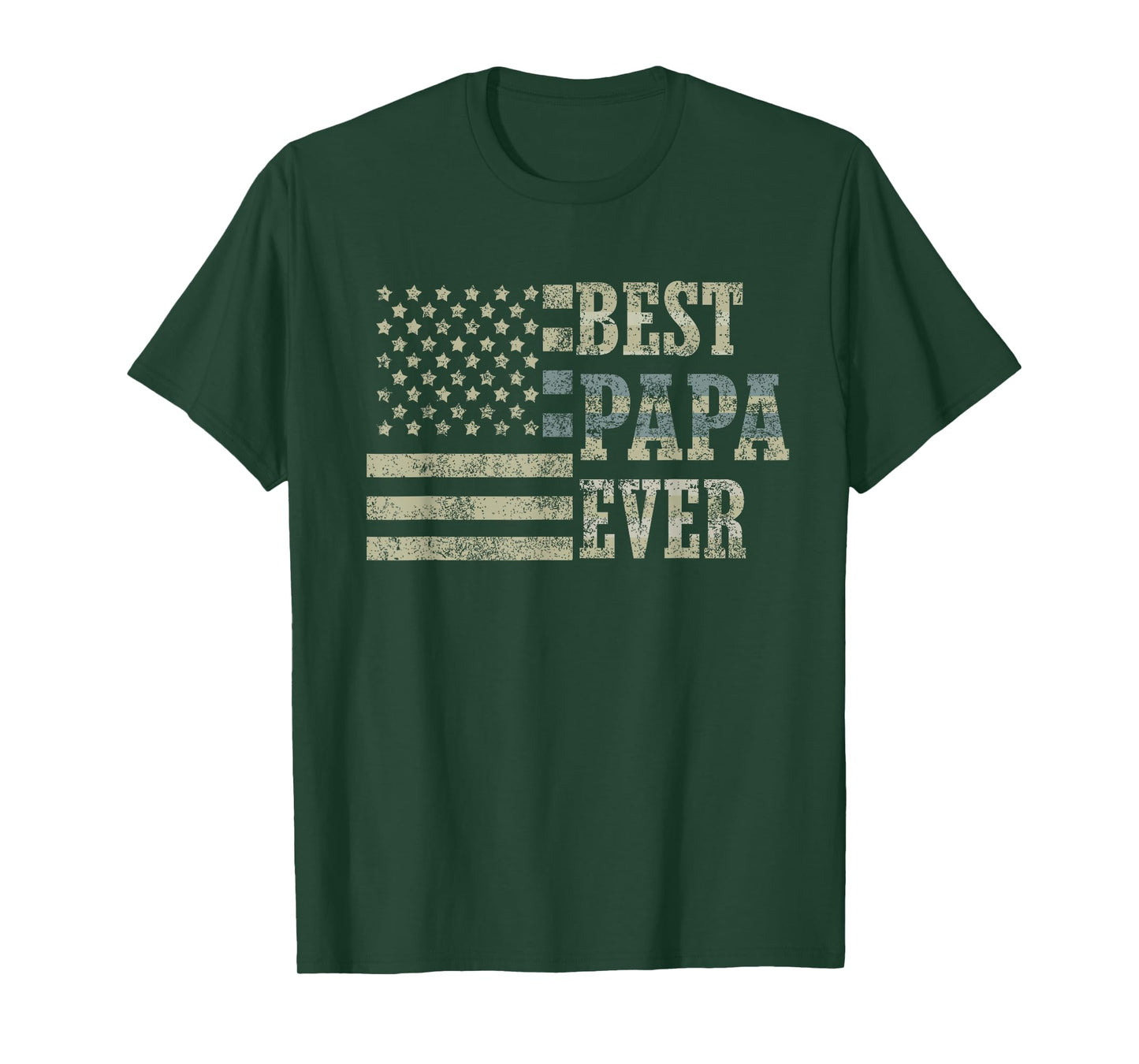 Best Papa Ever American Flag USA Flag T-Shirt