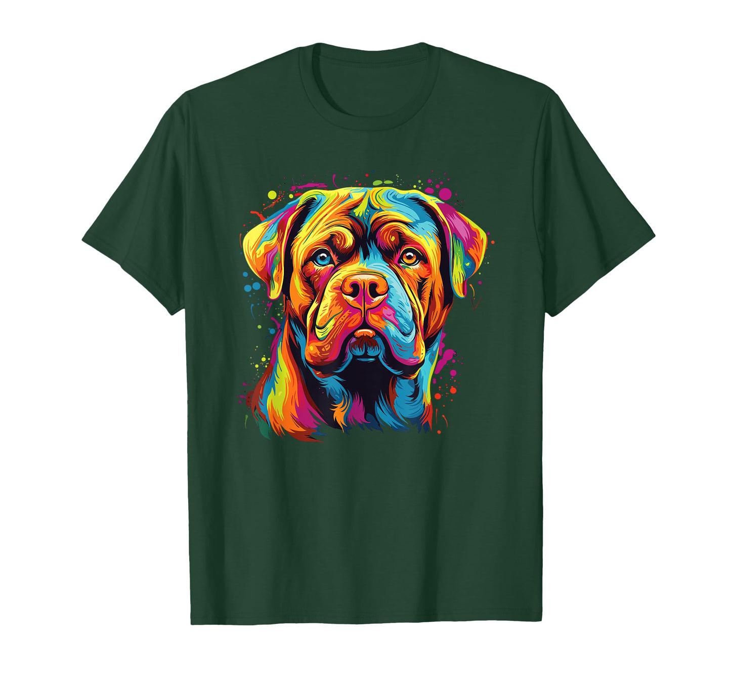 Watercolor Colorful Dogue De Bordeaux Dogs T-Shirt