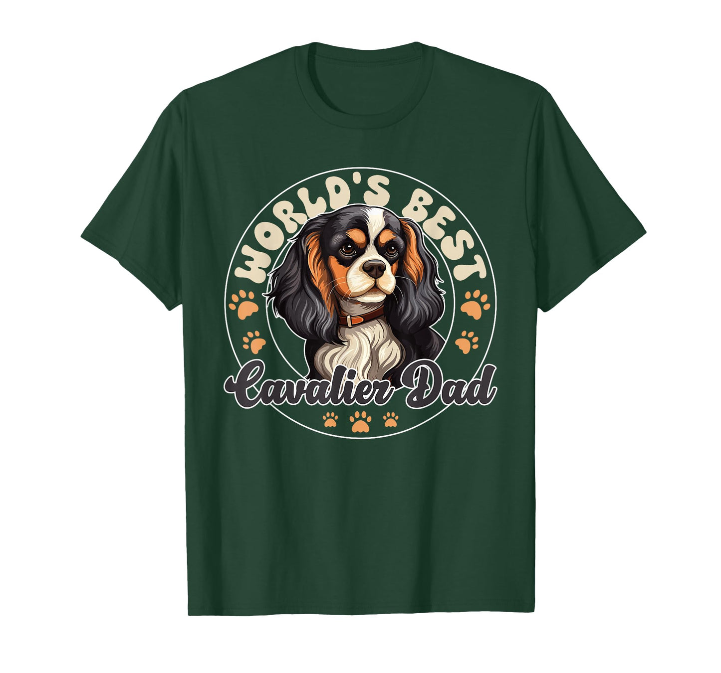 Cavalier King Charles Spaniel Dog World's Best Cavalier dad T-Shirt