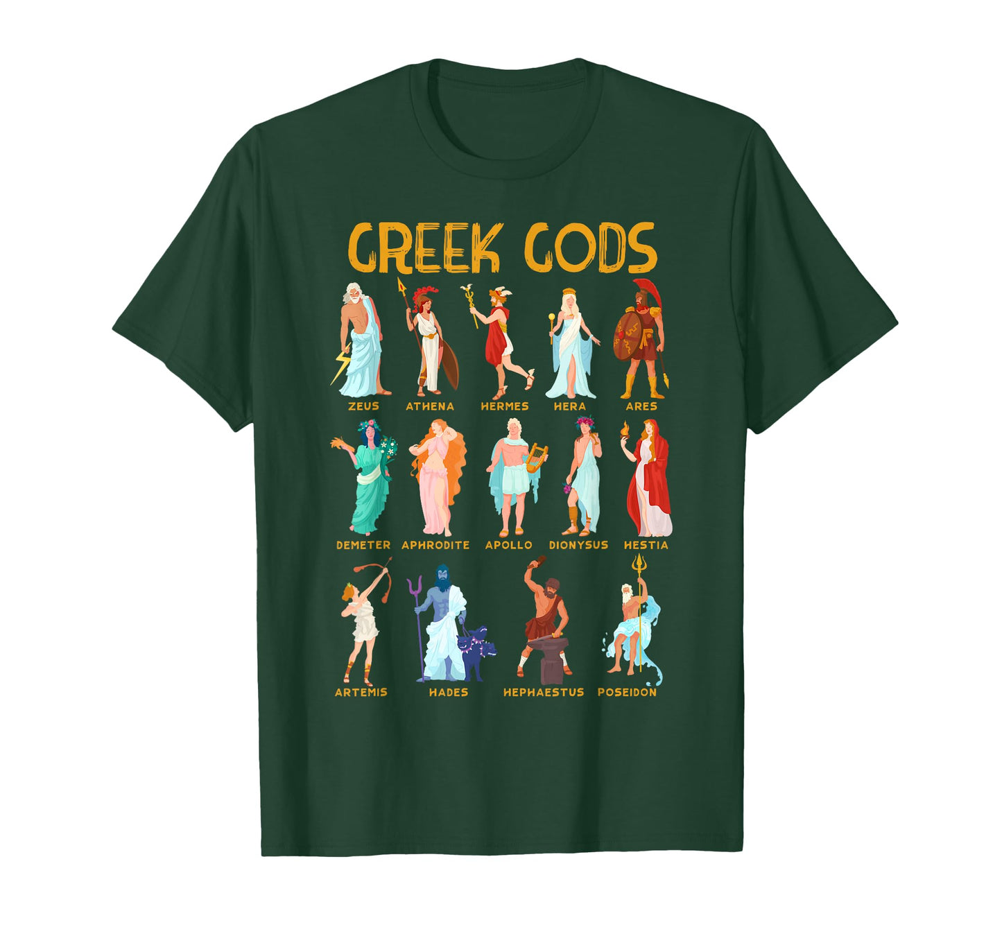 Olympians Ancient Greek Gods Greek Life Greek Mythologist T-Shirt