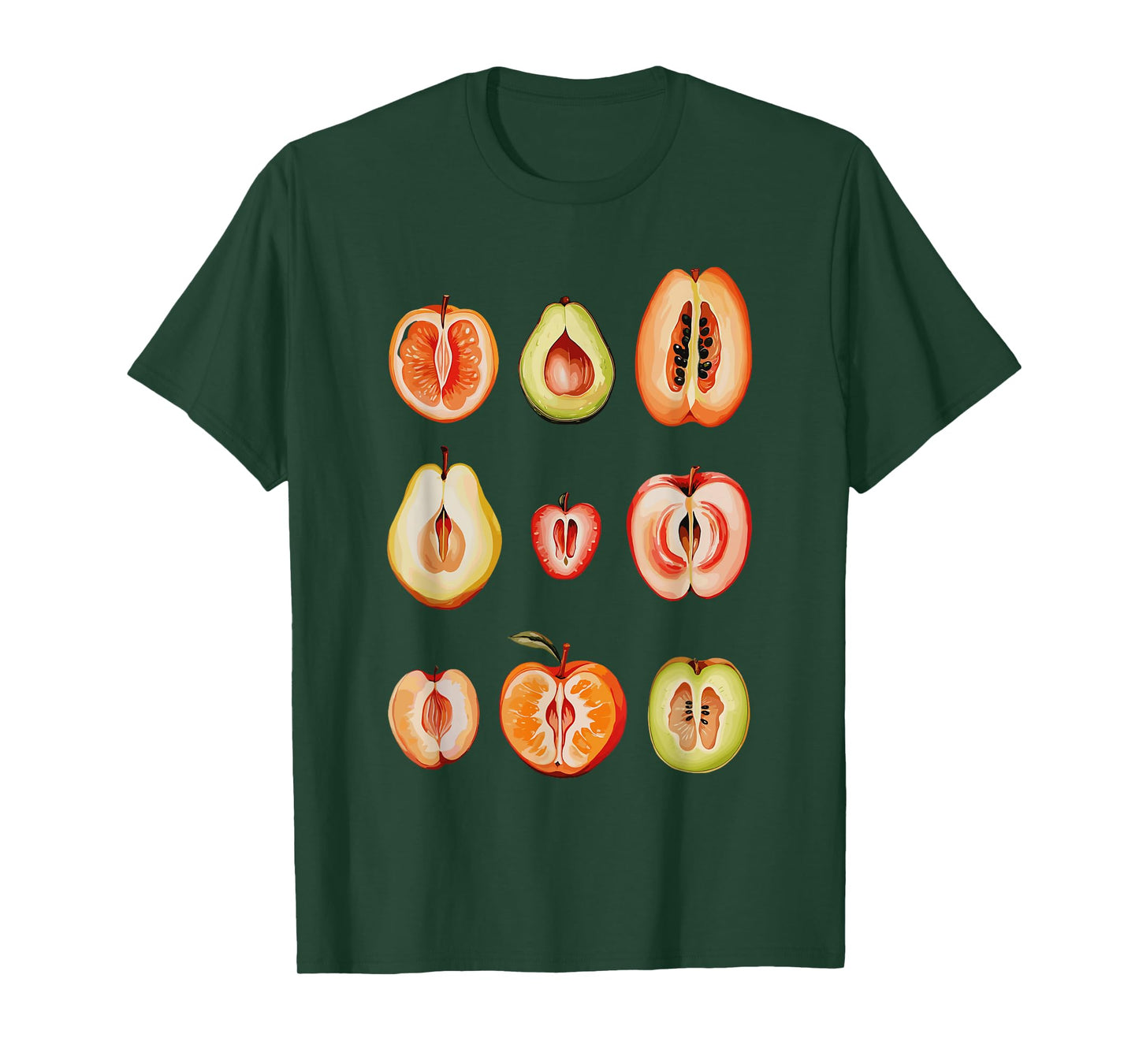 Funny Fruit Art Collection Retro Minimalist Fruit Lover T-Shirt